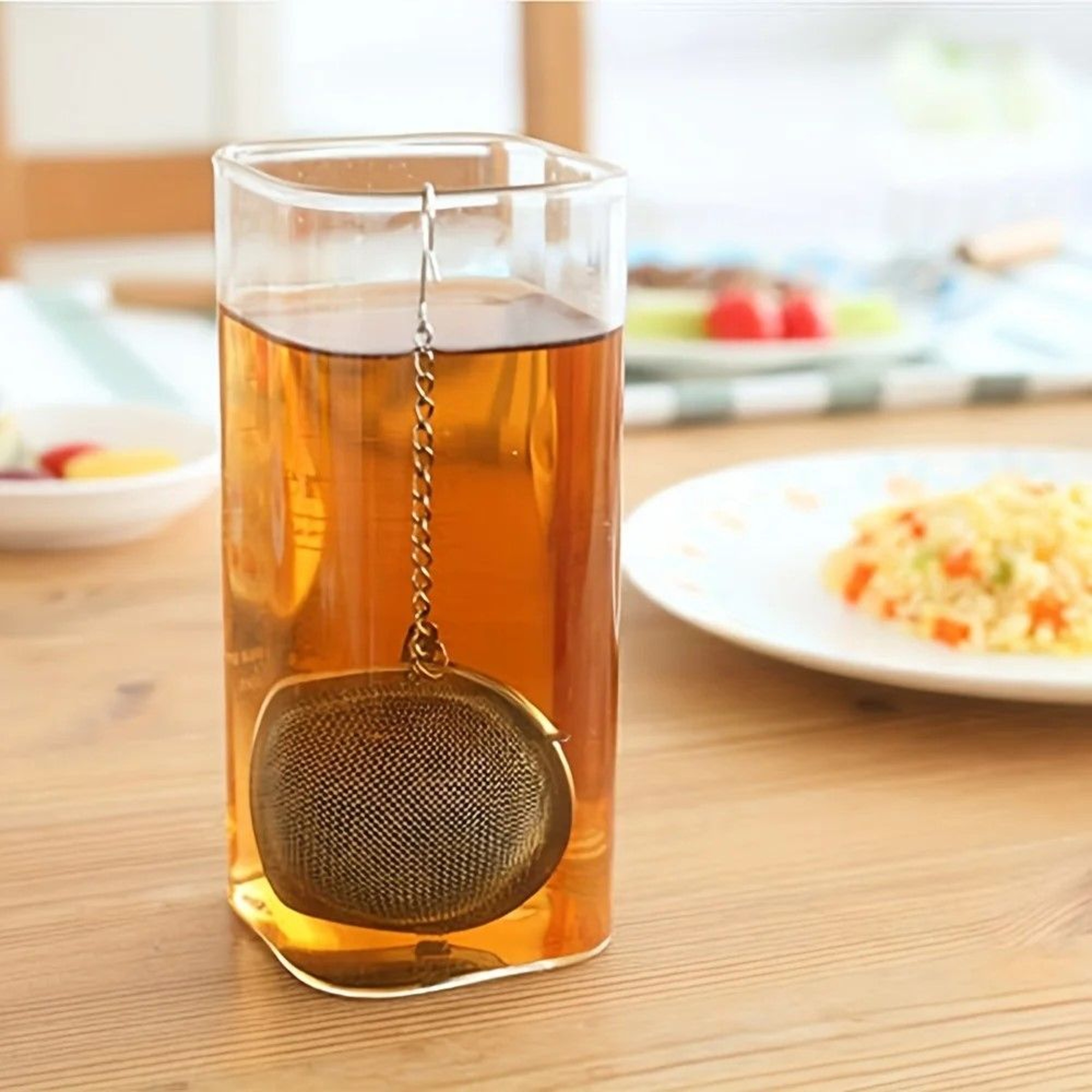 Premium 304 FoodGrade Stainless Steel Tea  Soup Infuser Ball With Chain Hook 3
