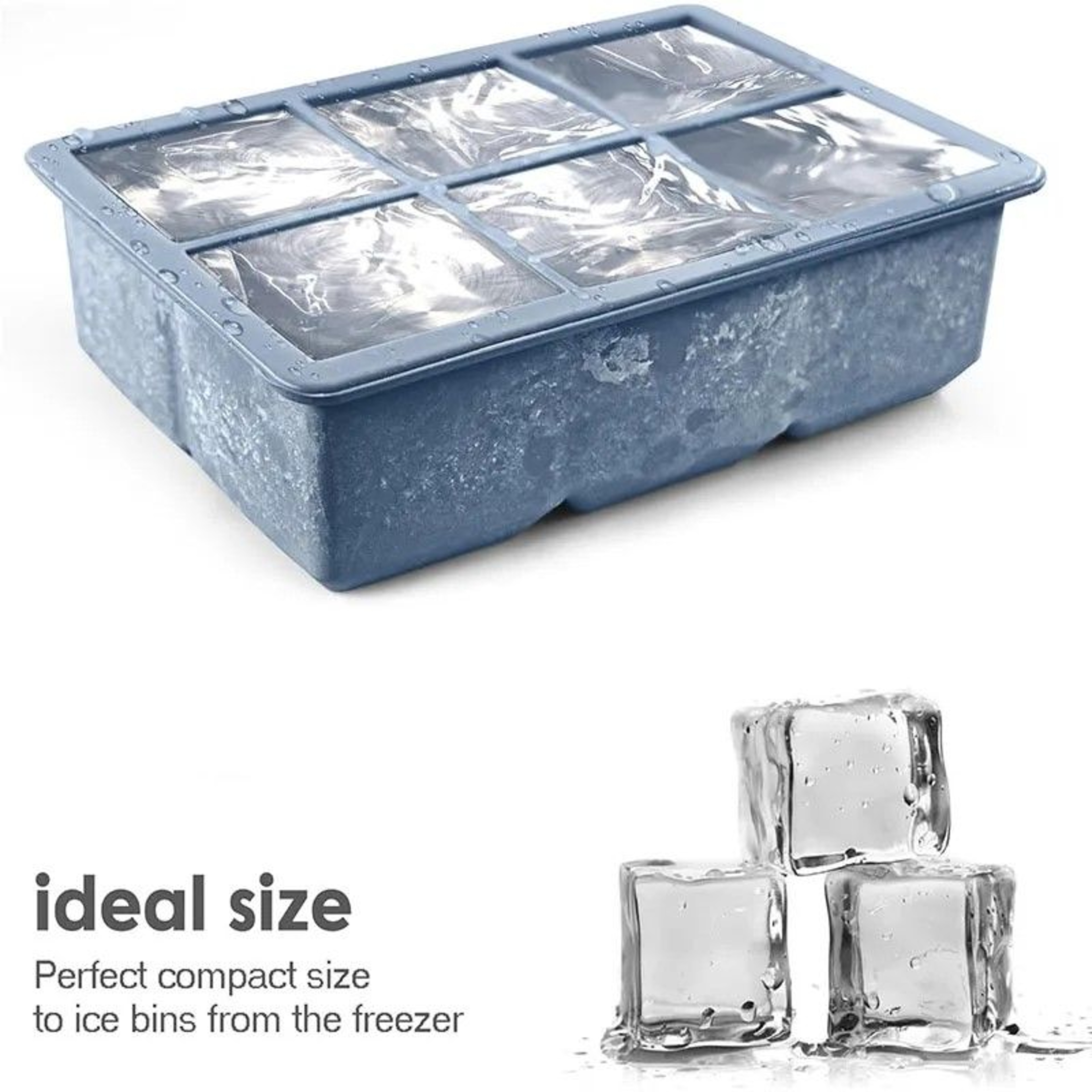 ArcticSquare Premium Silicone Ice Cube Tray With LeakProof Lid 3