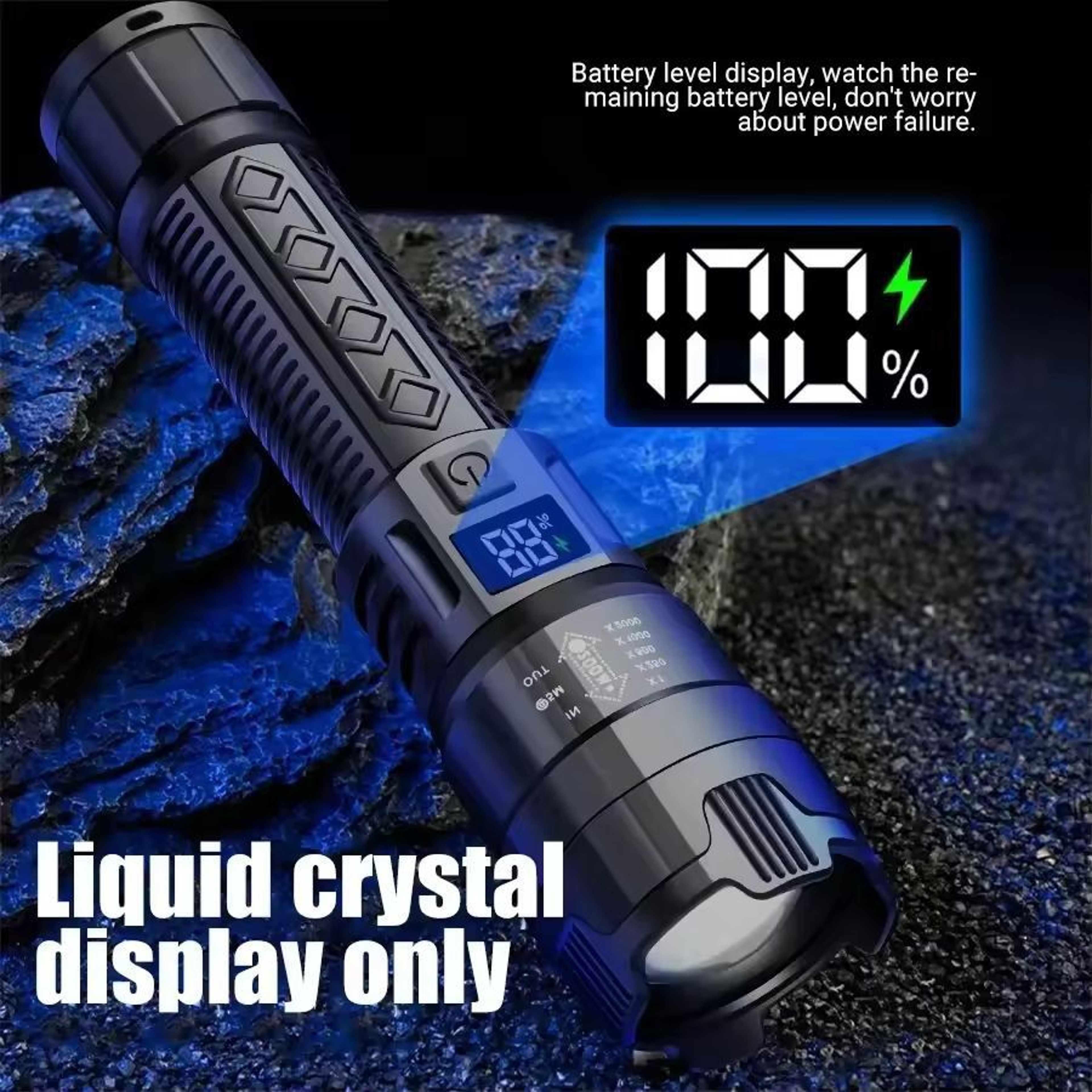 UltraBeam 2000LM Rechargeable Zoom Tactical Flashlight 0