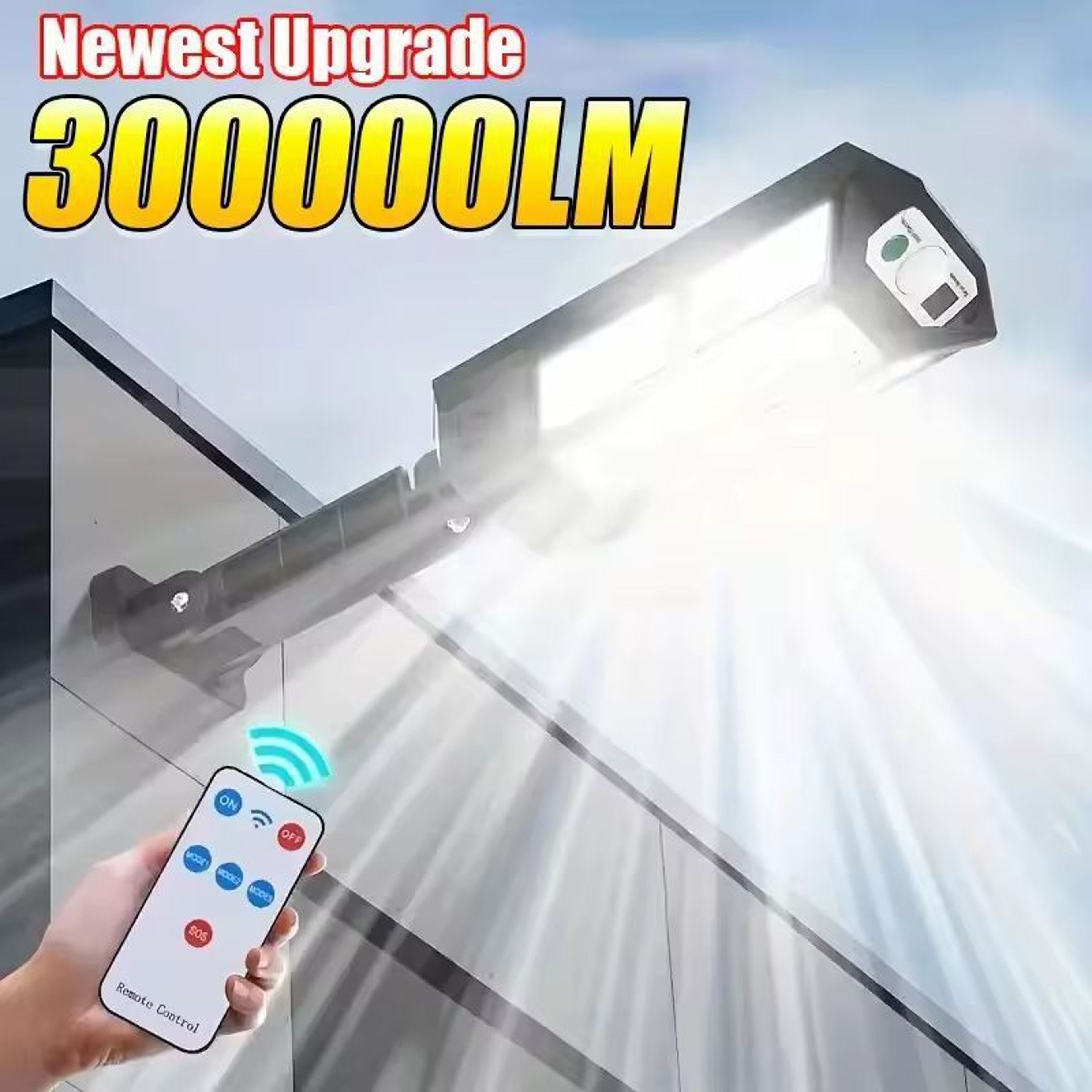 SolarBright 30000 LM MotionSensor Solar Garden  Street Light 9