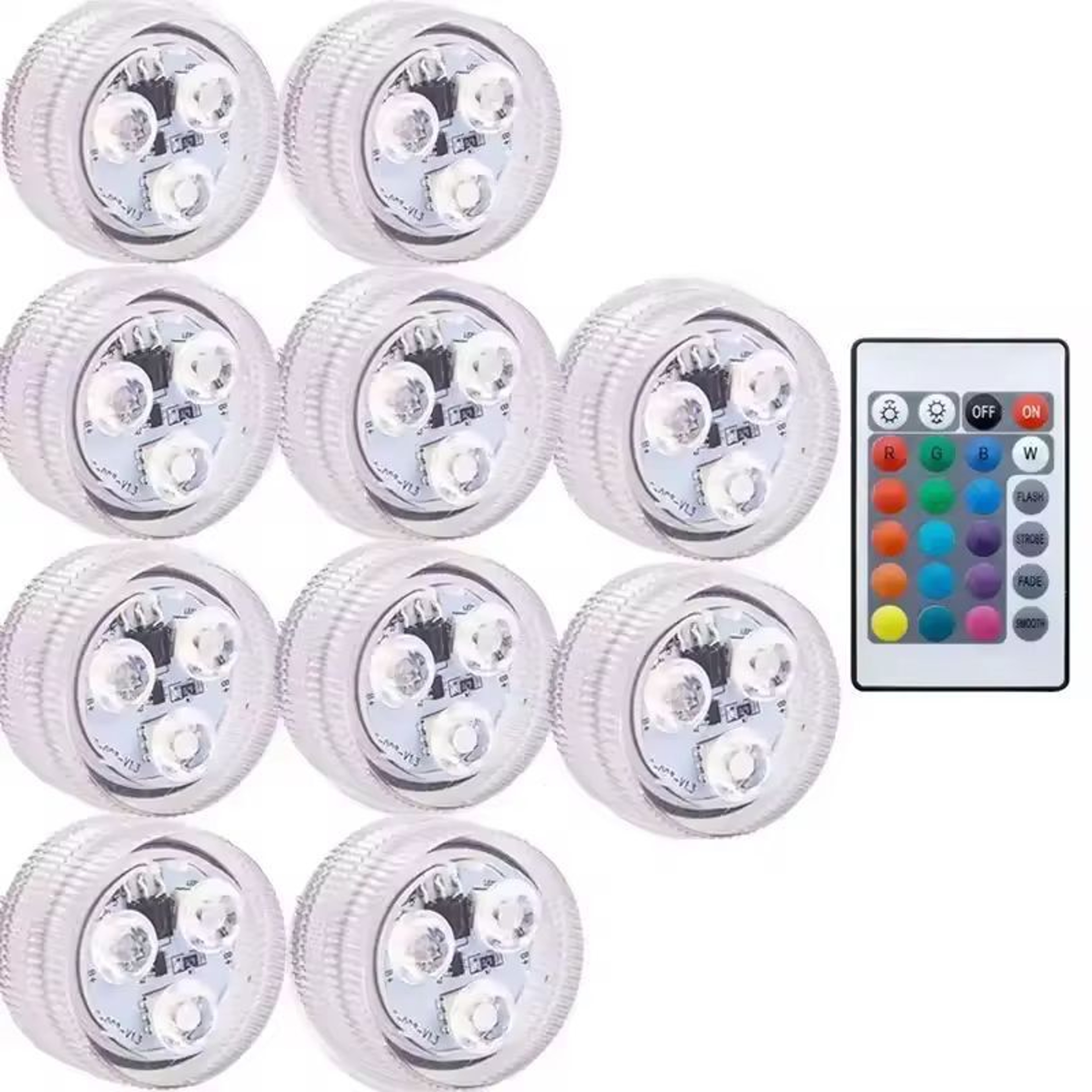 GlowWave 16Color Waterproof Underwater LED Lights With Remote  Battery 3