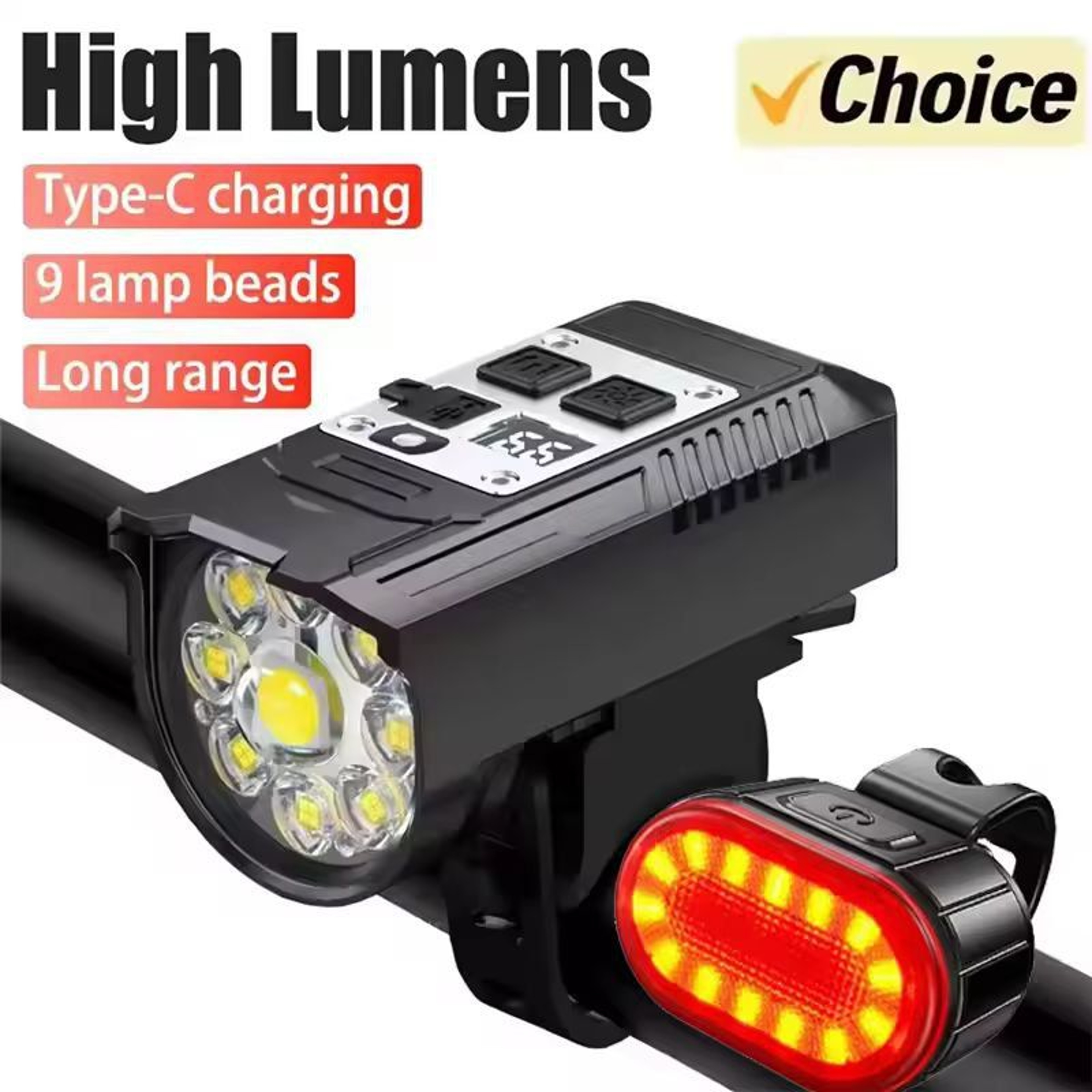 Ultimate Ride 9LED USBC Rechargeable Bike Headlight 3