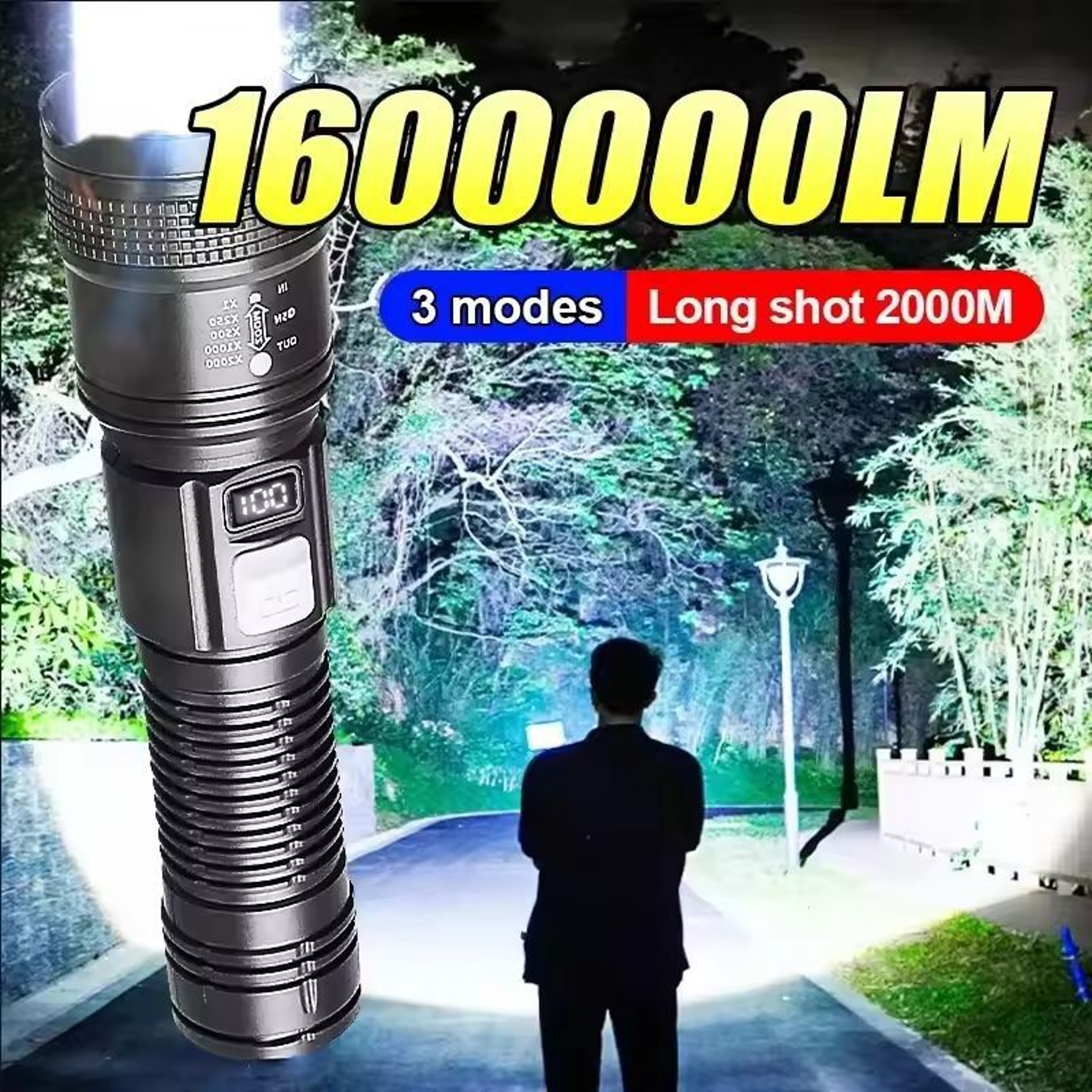 UltraBright USB Rechargeable LED Torch  Lantern Perfect For Camping  Emergencies 0