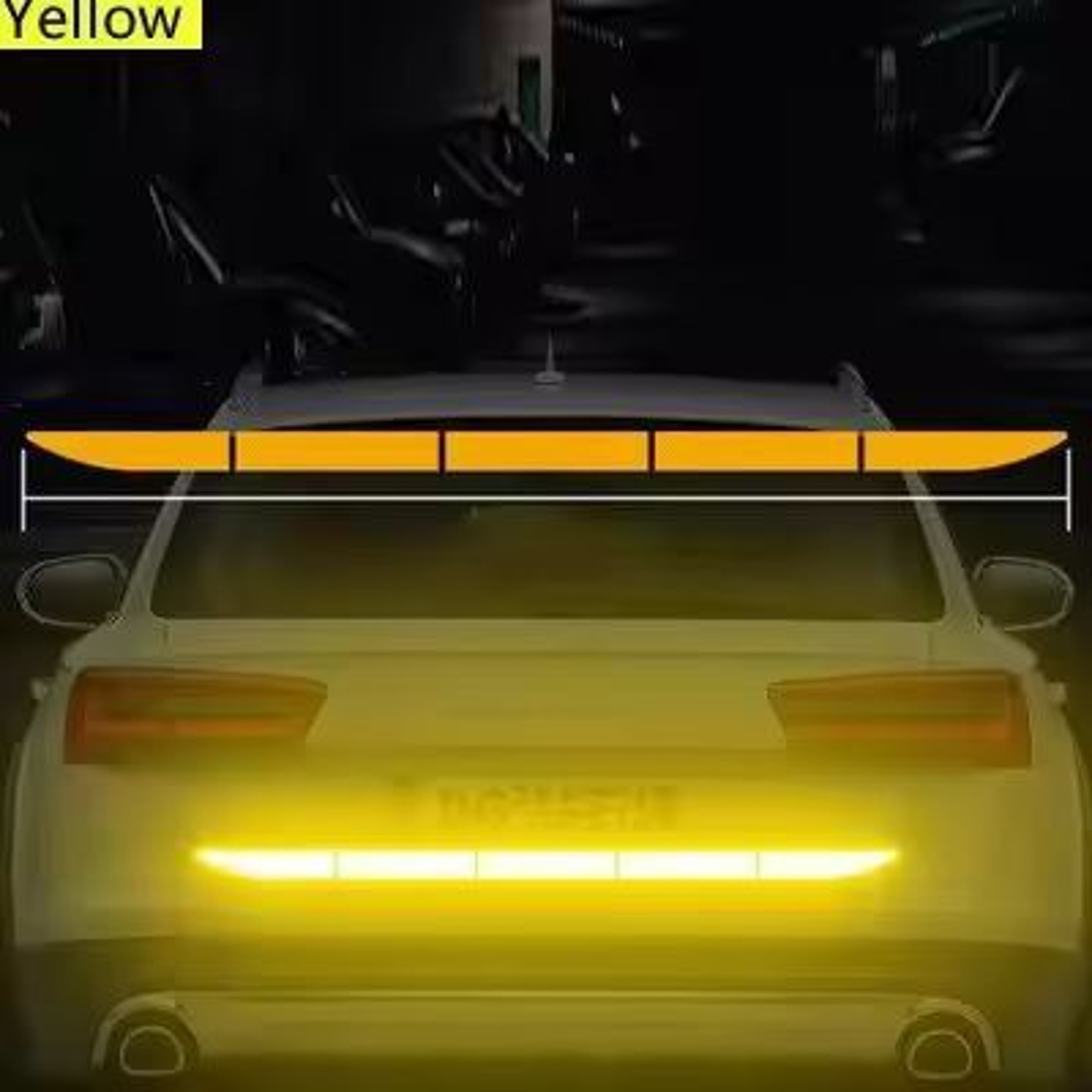 Premium Car Reflective Safety Tape  HighVisibility Trunk  Bumper Warning Sticker 1