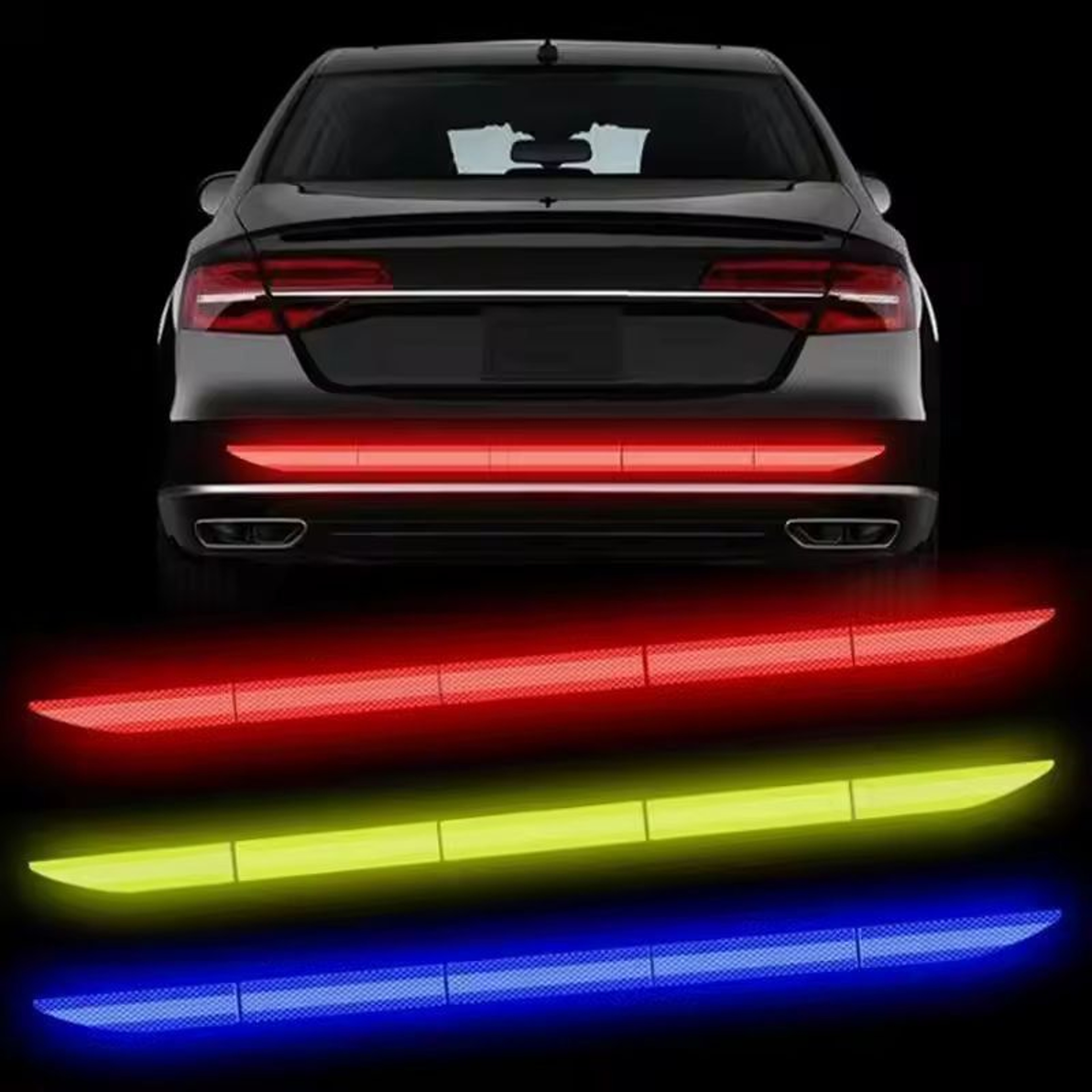 Premium Car Reflective Safety Tape  HighVisibility Trunk  Bumper Warning Sticker 0