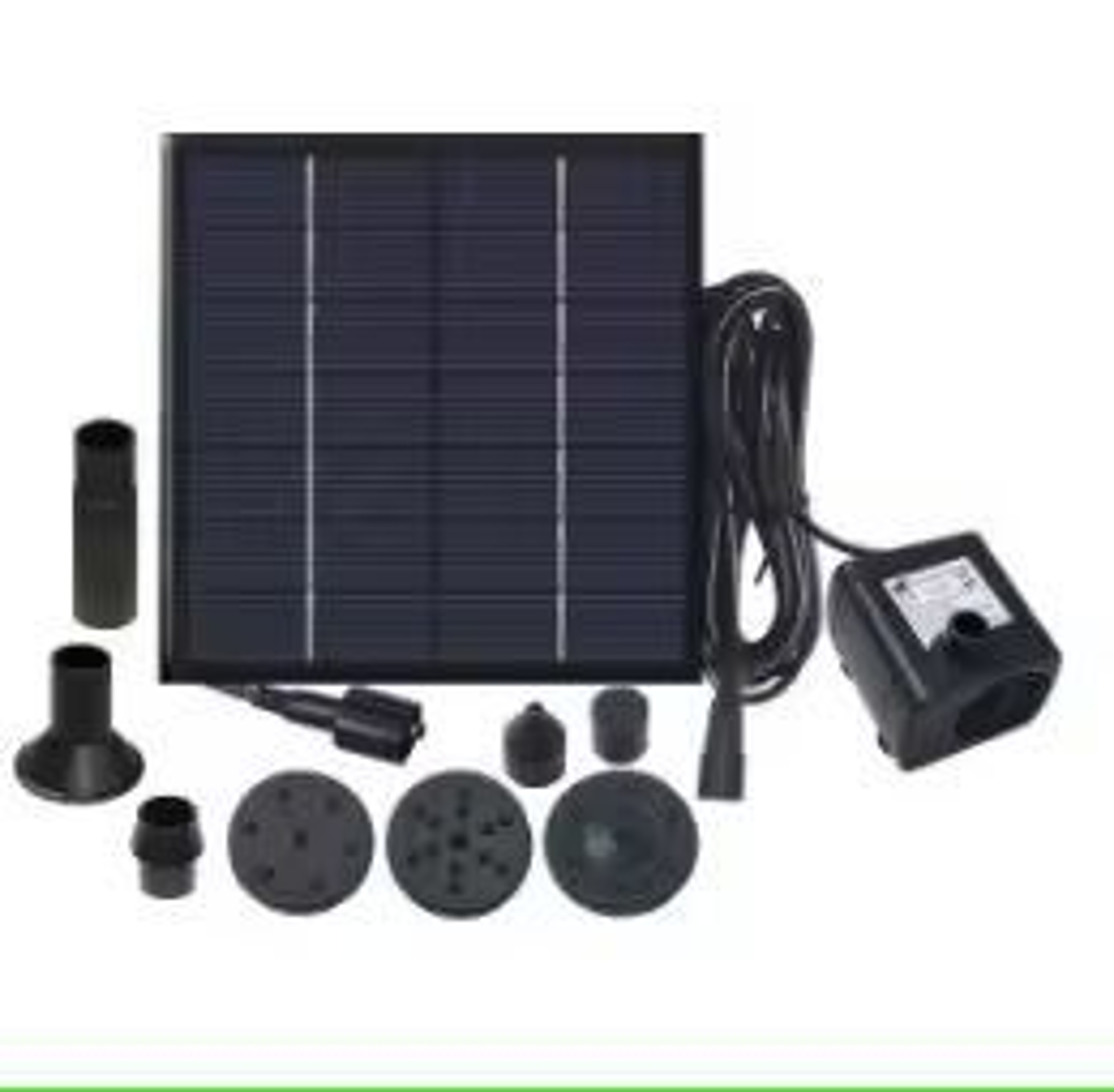 GardenSolar FlowMaster Solar Fountain Kit  Solar Panel Pump With 6 Nozzles For Pond  BirdBath Decor 3