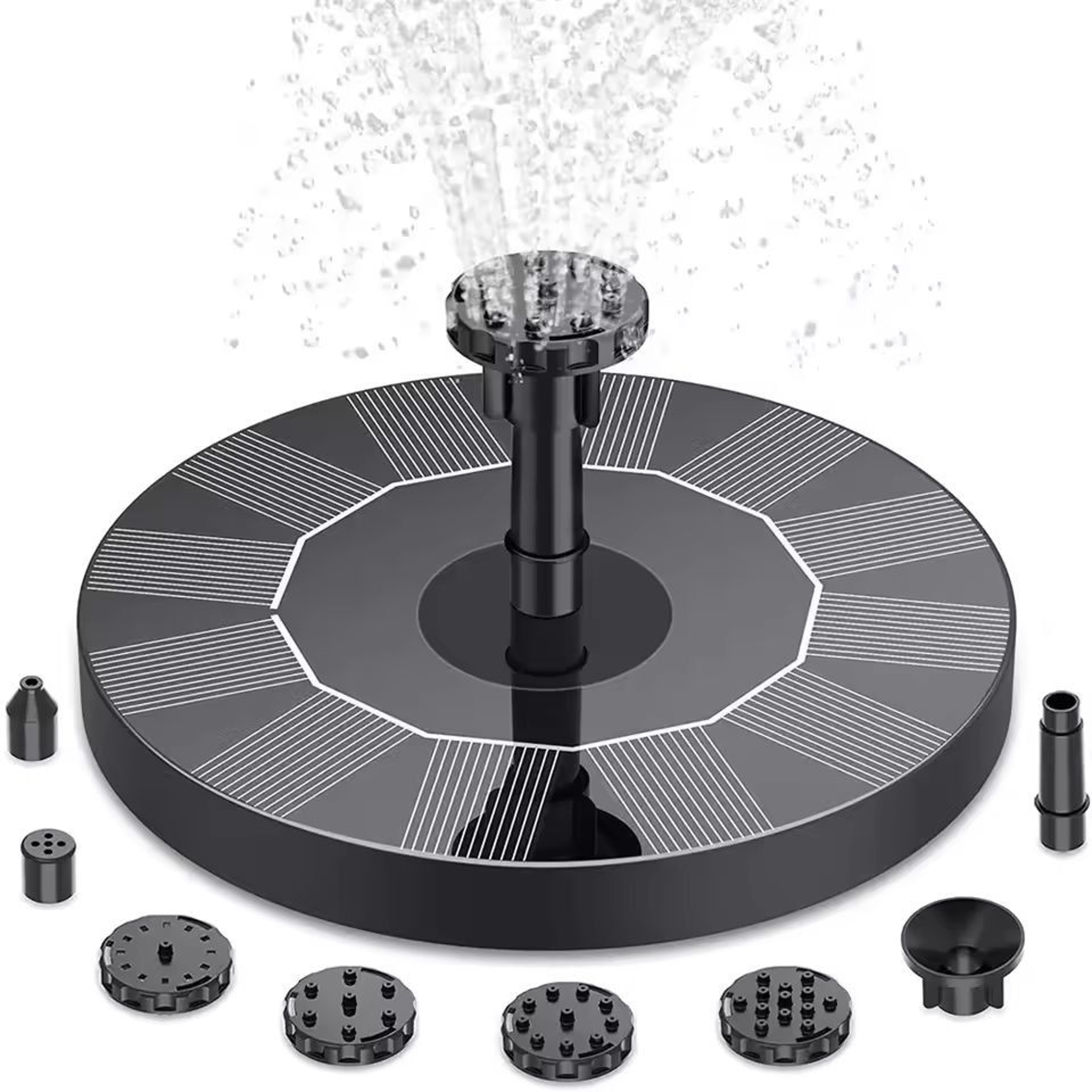 GardenGlow Floating Solar Fountain Pump  Premium Solar Powered Fountain For Bird Baths  Garden Pond 0