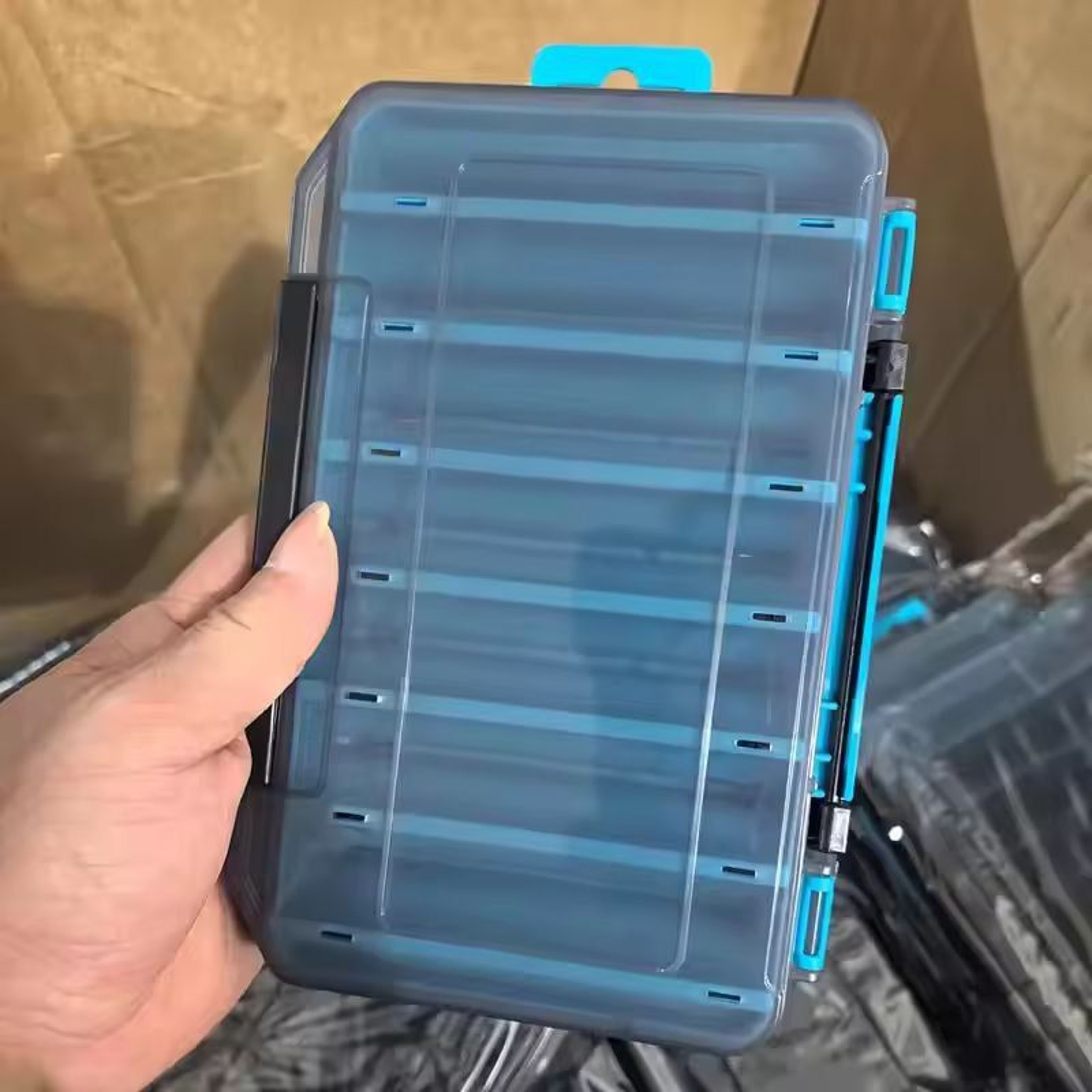 Ultimate DualDeck Fishing Tackle Storage Case  Large  Small Compartments Organizer 0