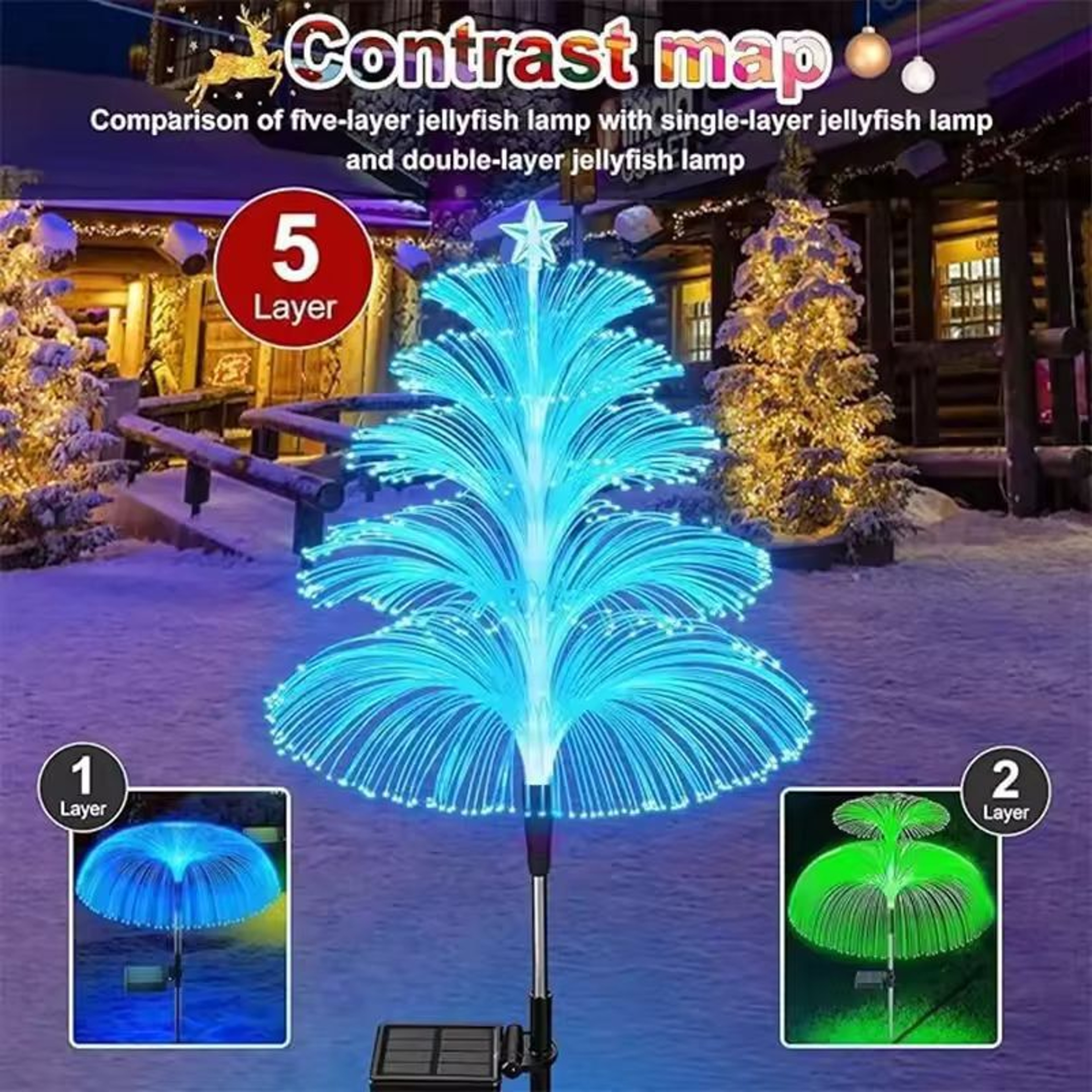 LumiGlow Jellyfish Solar Garden Lights  ColorChanging Outdoor Decorative Solar Lights 1