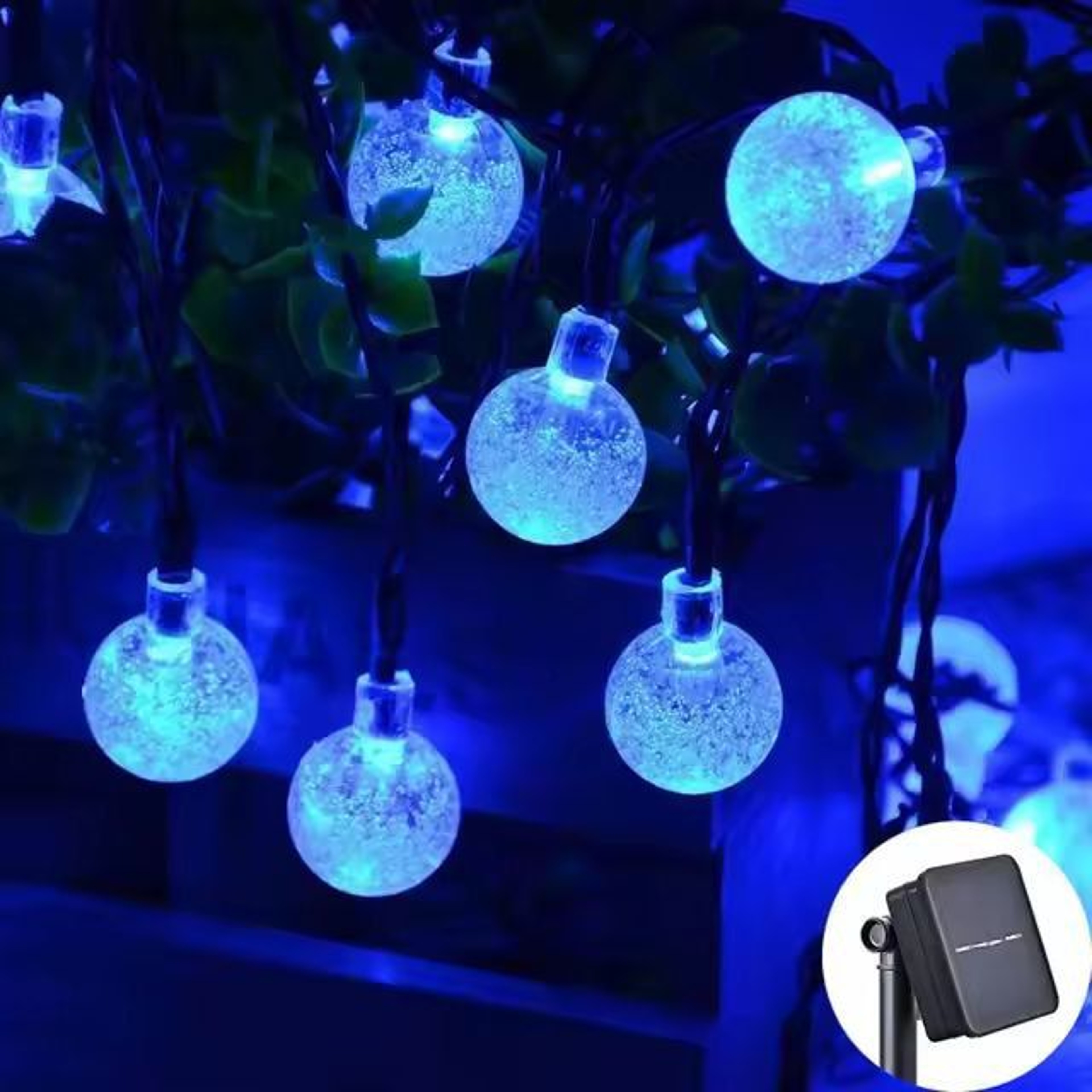 Luminous Glow Solar Crystal Globe String Lights  Outdoor 60 LED 8Mode Solar Patio  Garden Decor 8