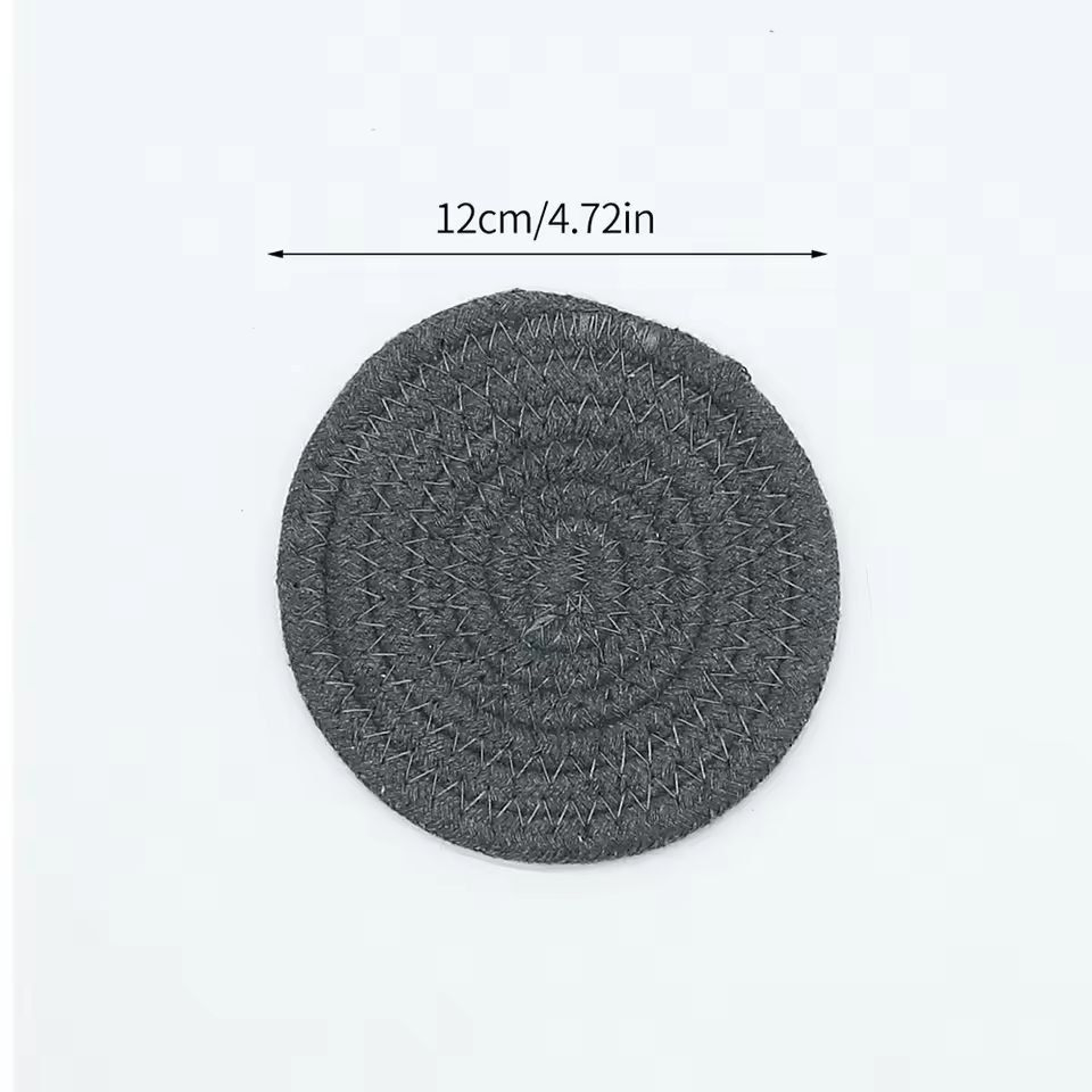 SilkWeave Round Cotton Cup Mat  12 Cm Stylish Tabletop Coaster  HeatProtection Pot Holder 19