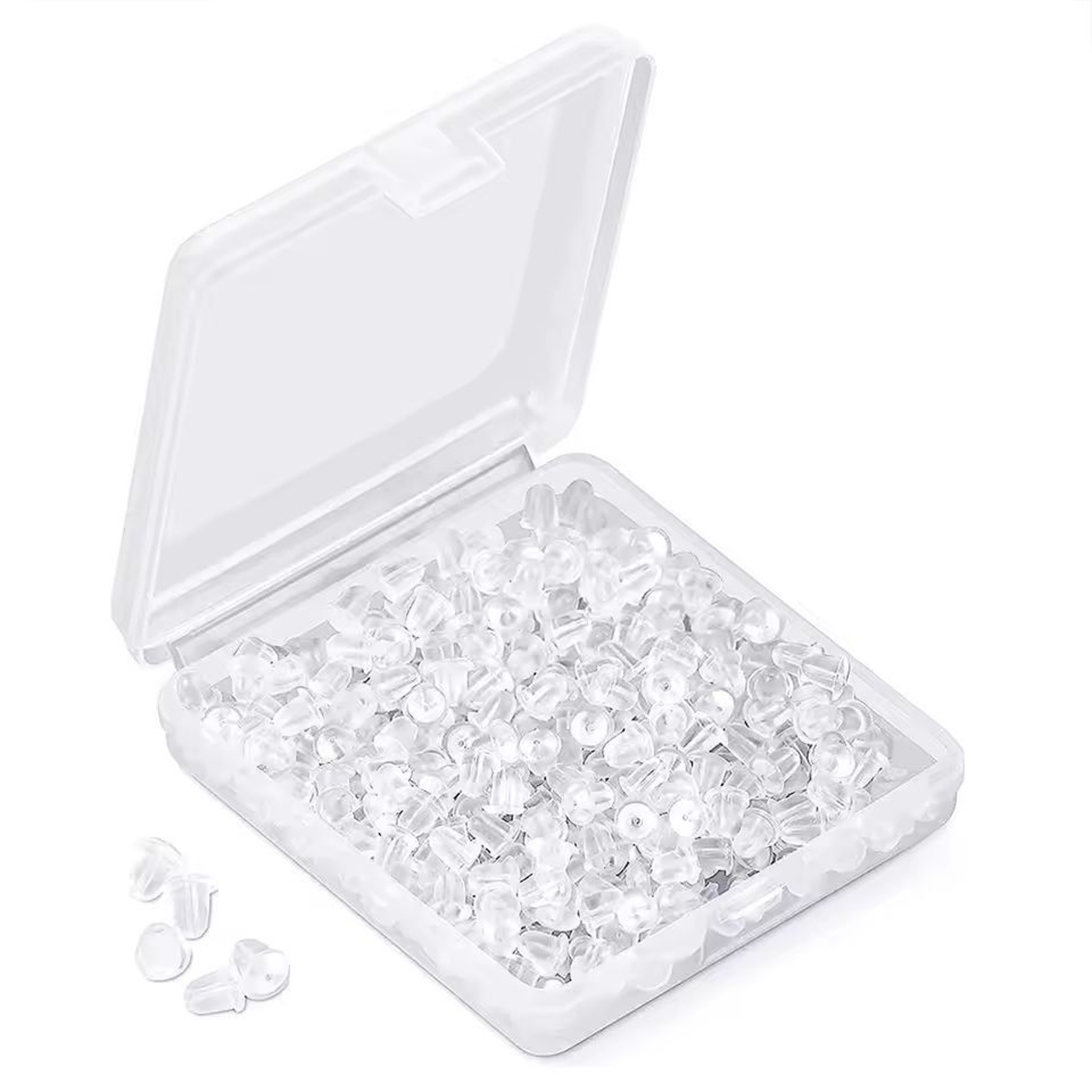 SoftClear Silicone Earring Backs  1200Piece Secure Earring Backing Kit 0