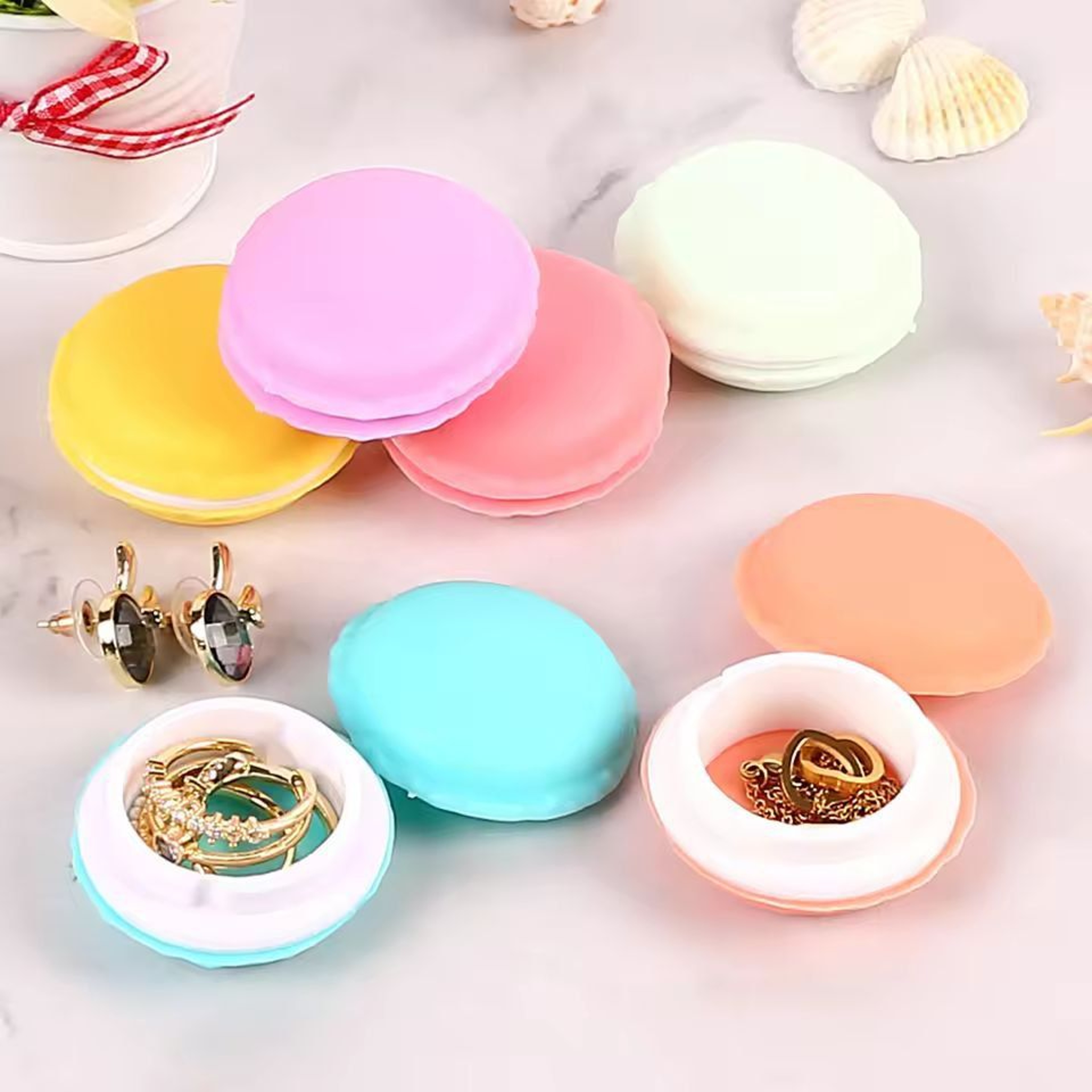 Macaron 6Pack Mini Jewelry  Travel Organizer Set 0