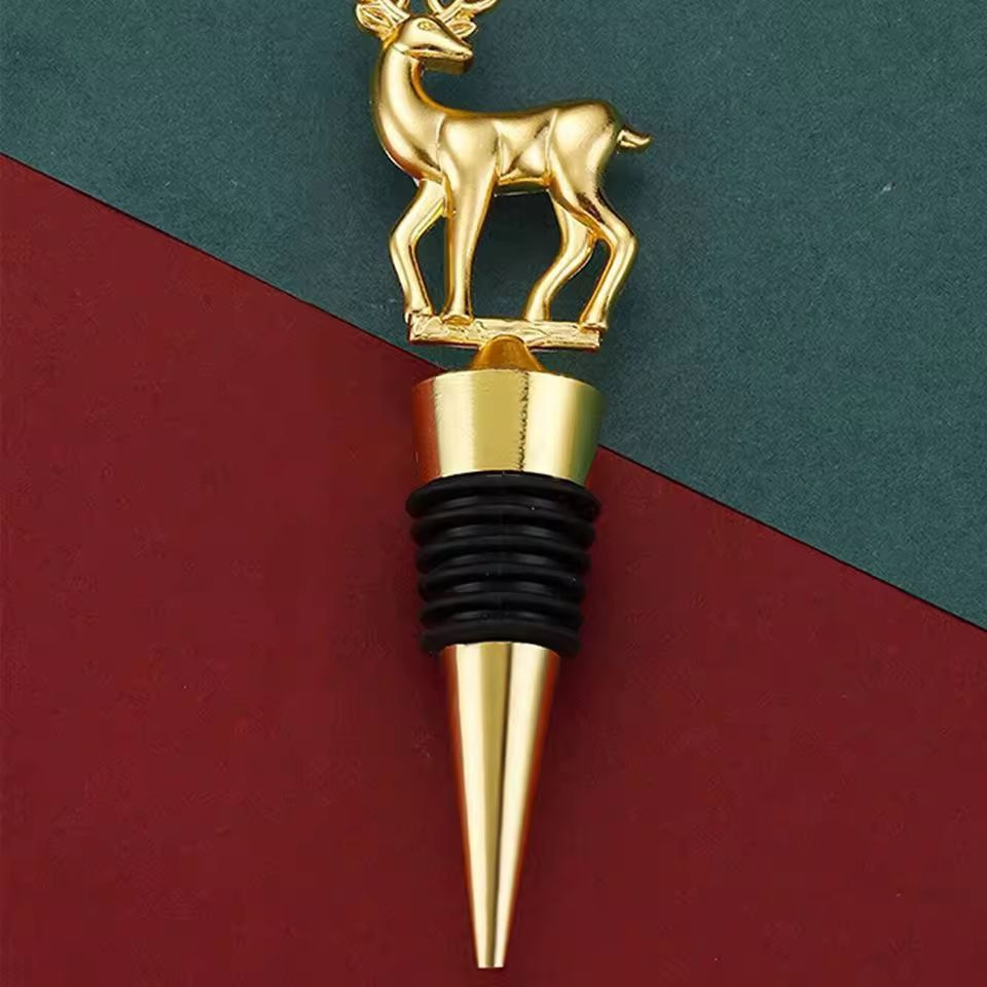 Festive Reindeer Wine Bottle Stopper  Elegant Christmas Wine Stopper For Parties  Gifts 5
