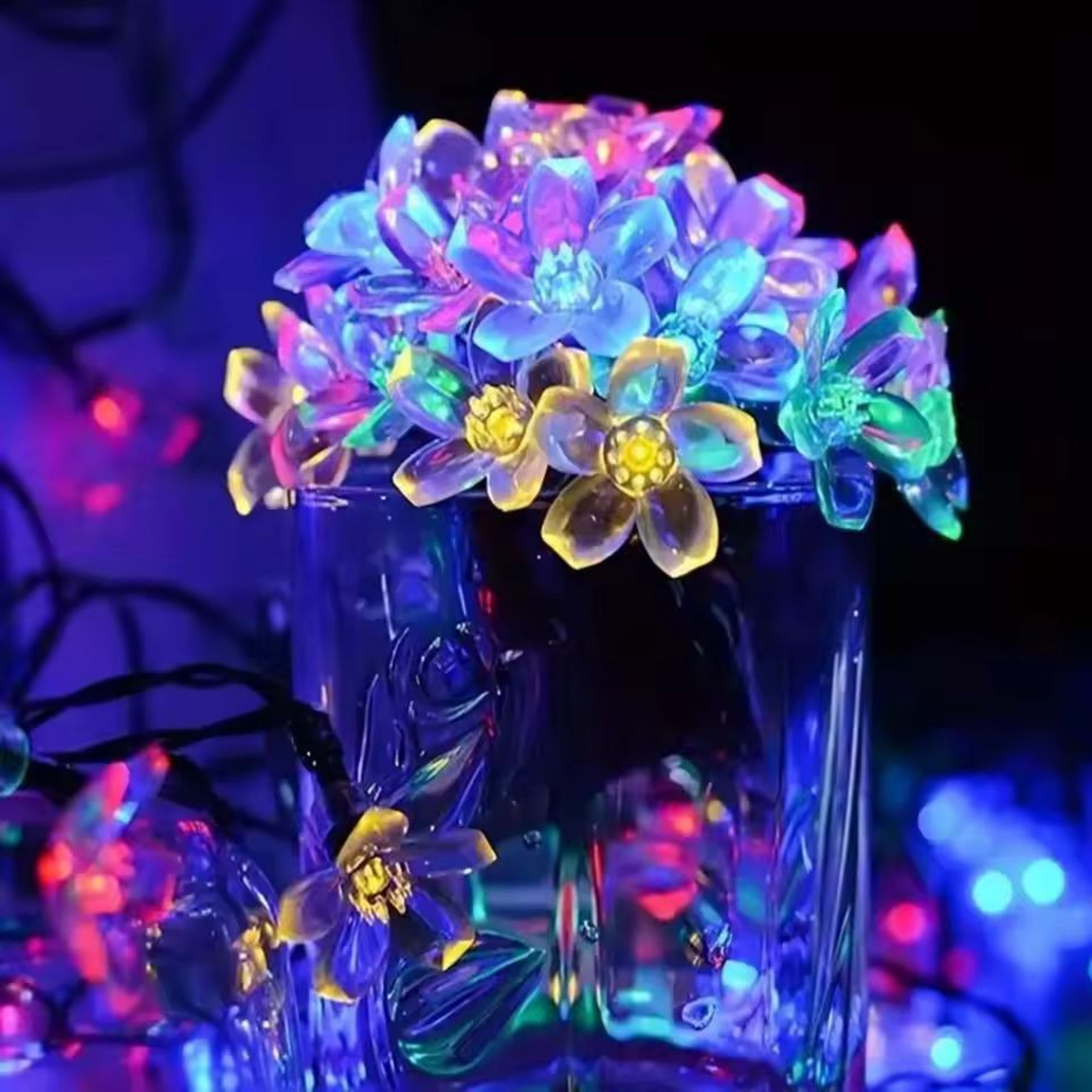Solar Blossom Garden Lights Waterproof Cherry Blossom LED Outdoor String Lights 5