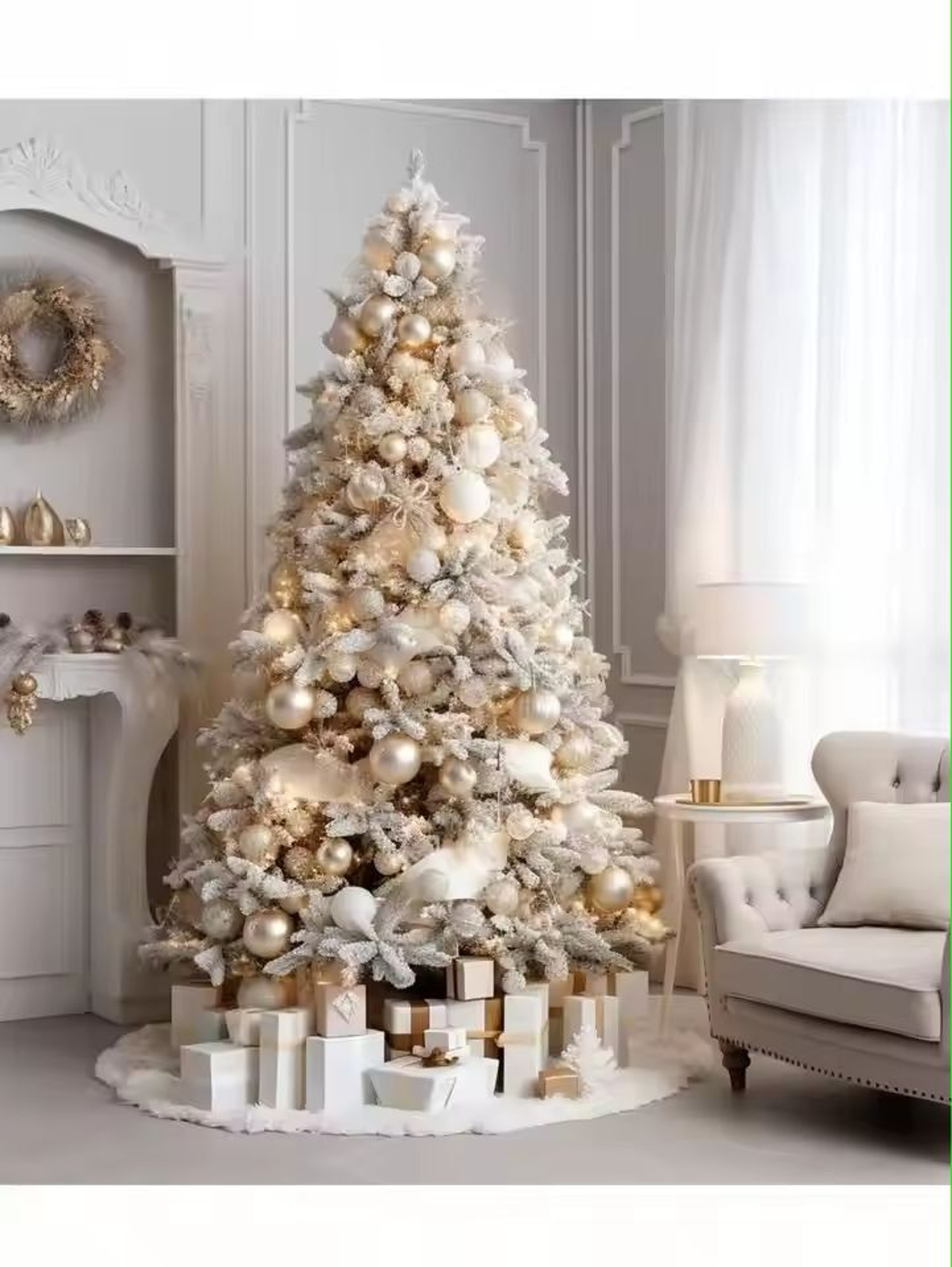 White Plush Christmas Tree Skirt Soft Fluffy Tree Base Cover For Cozy Holiday Decor 1