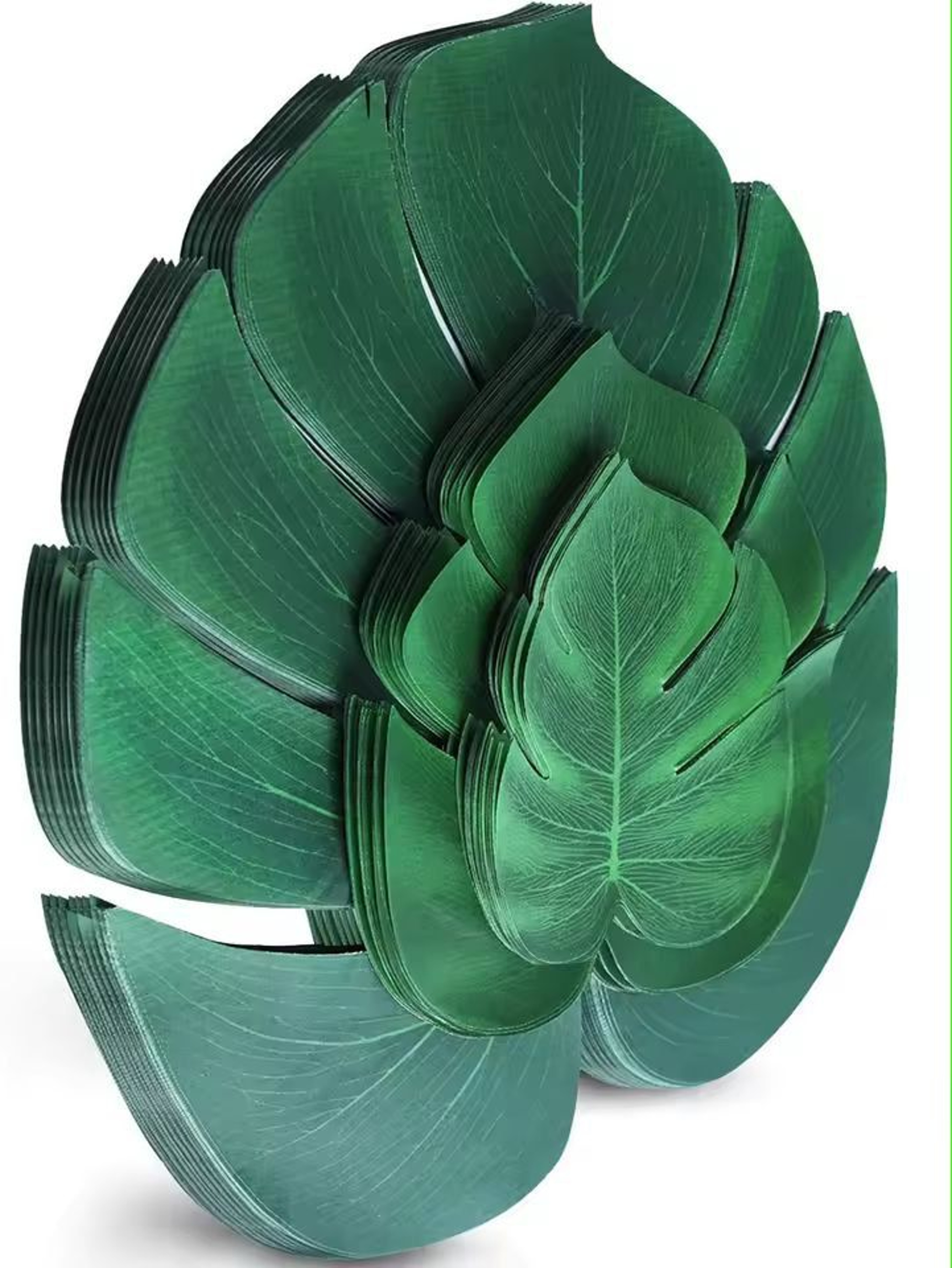 IslandGreen 12Piece Artificial Palm Leaf Set  Tropical Party Luau  Jungle Theme Decor 0