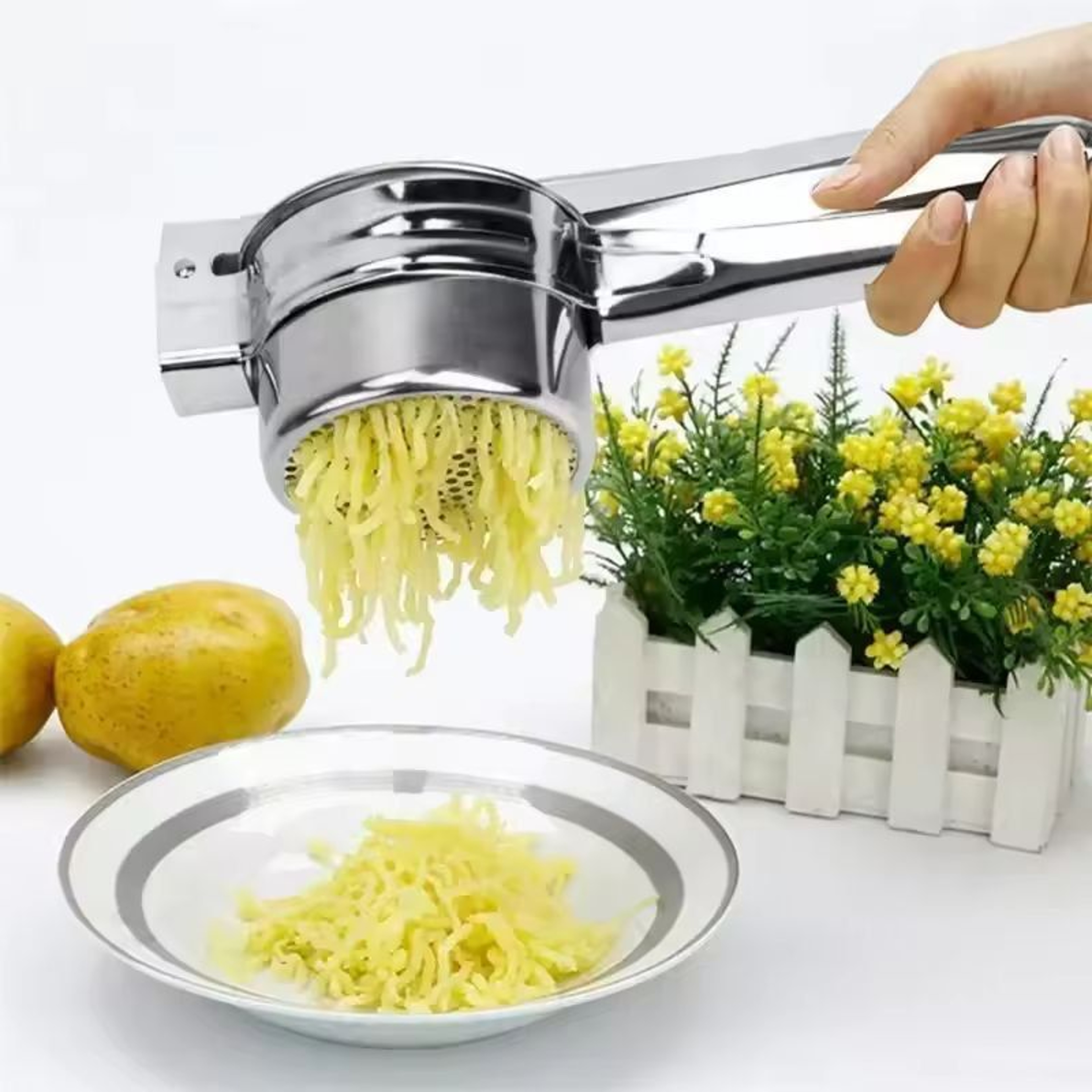 SmoothPress Stainless Steel Potato Ricer  Vegetable Press 3