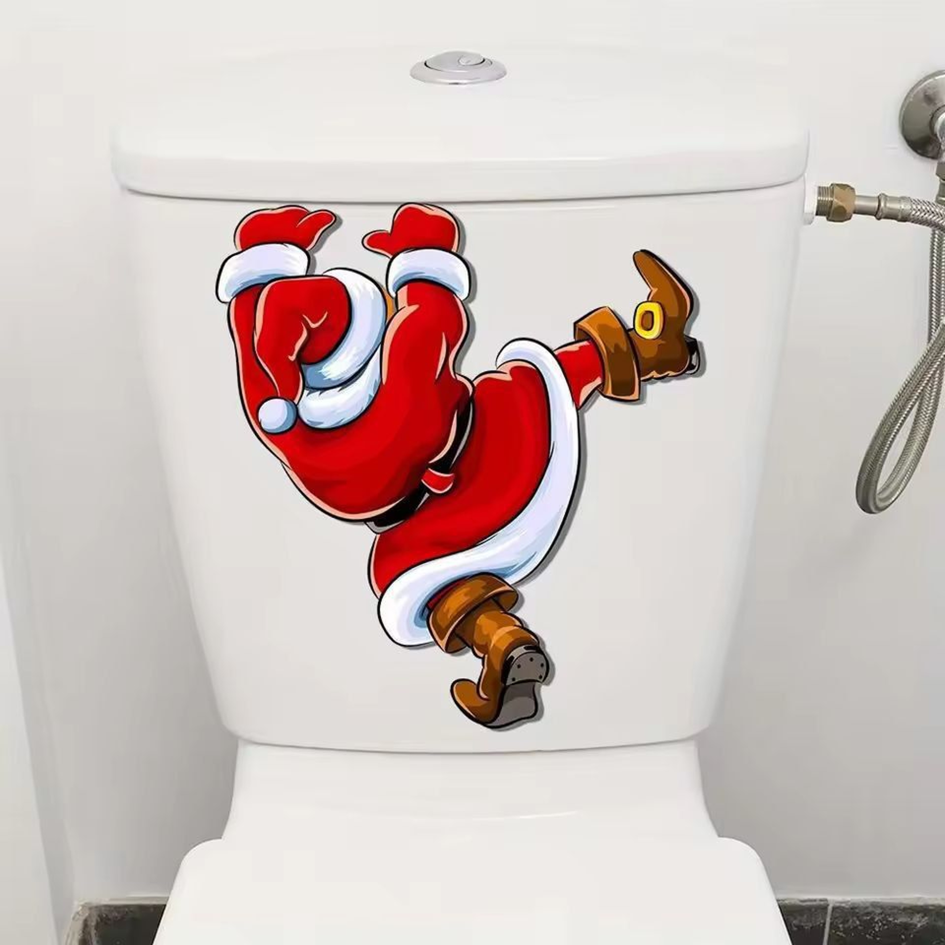 FestiveJoy Santa Bathroom Toilet Sticker 0