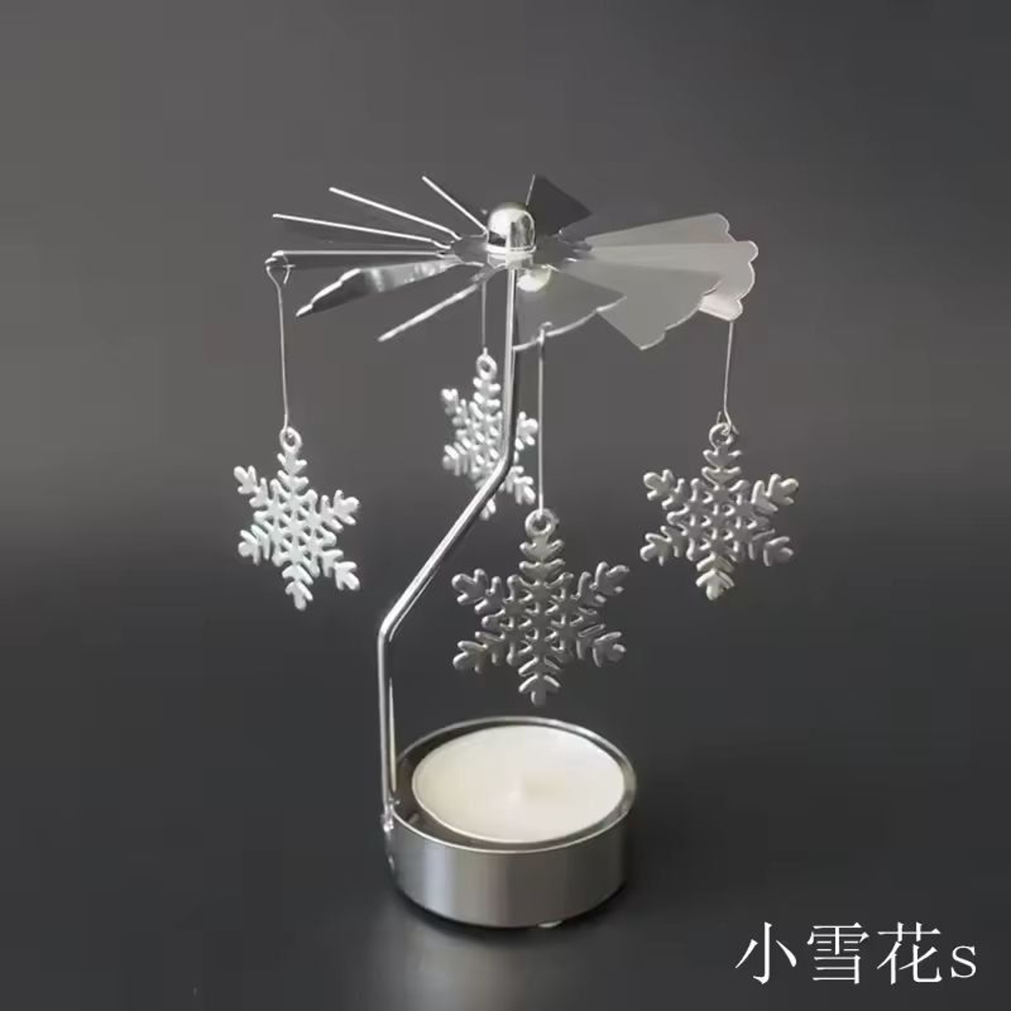 Rotating Metal Carousel TeaLight Candle Holder  Festive Spinning Xmas Centerpiece 9