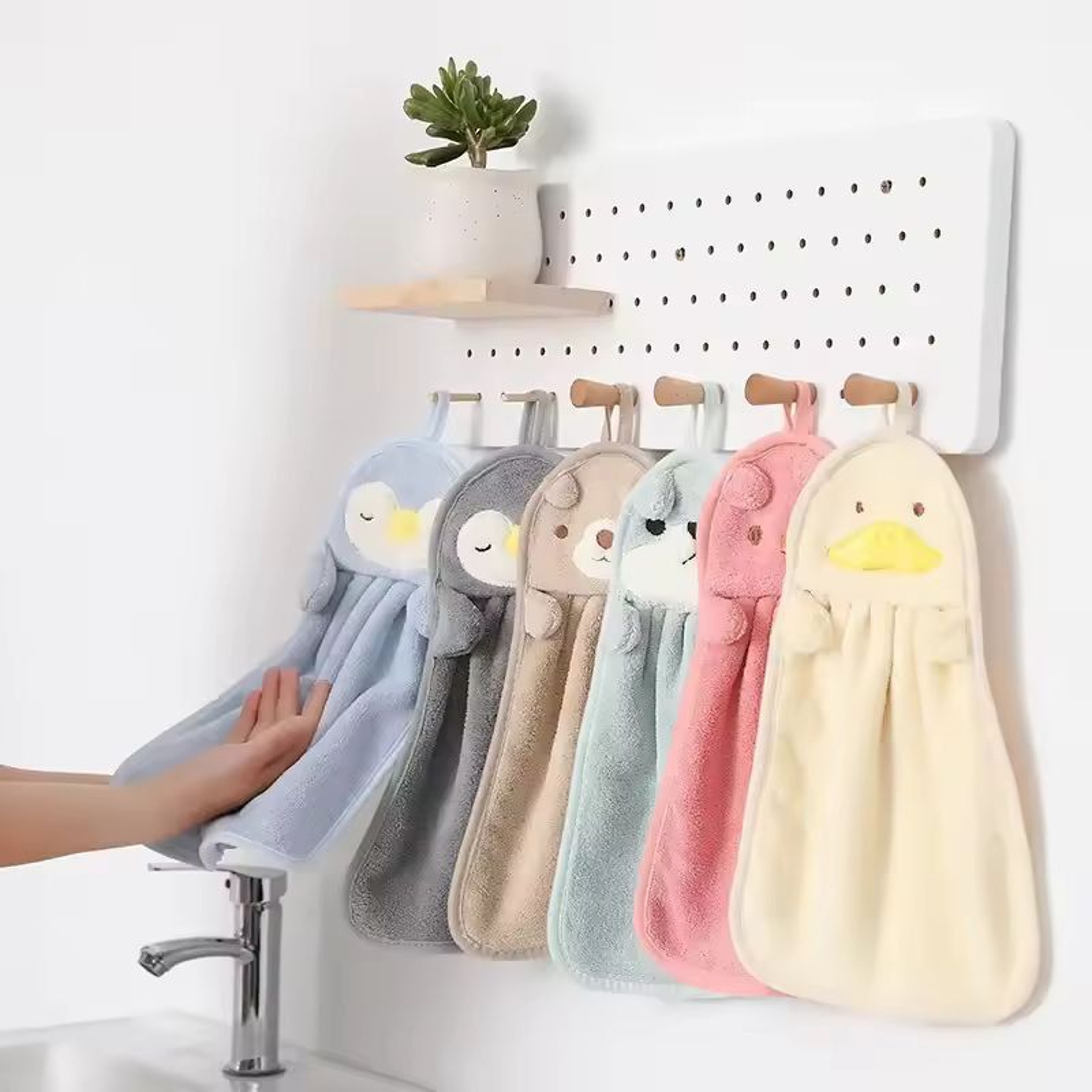 UltraSoft Absorbent Kitchen Hand Towel Cape  Cute Hanging Towel For Home  Garden 0
