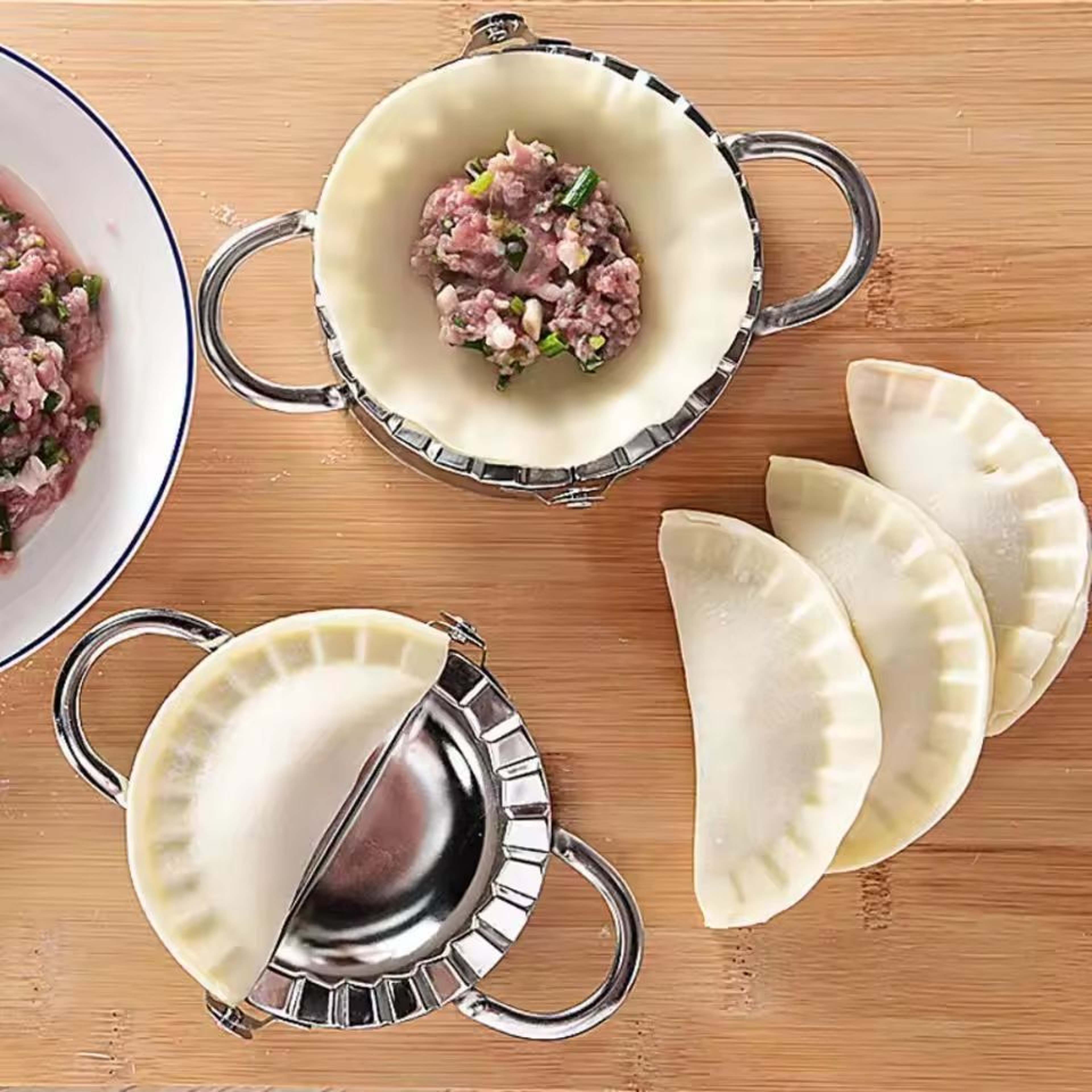 Ultimate Stainless Steel Dumpling  Ravioli Press  Easy Dumpling Maker For Homemade Dumplings Empana 0