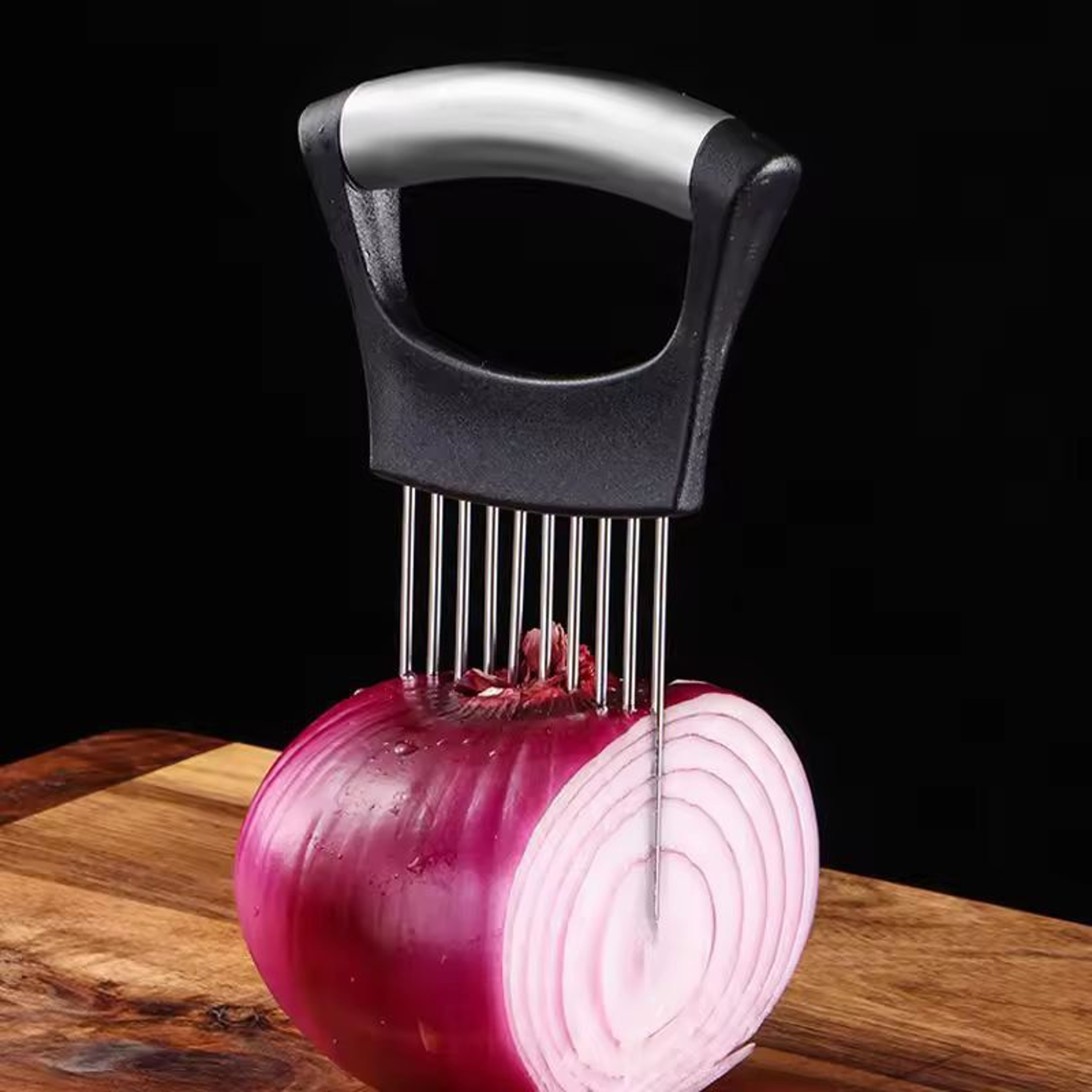 Premium Stainless Steel Vegetable Slicing Holder  Precision Cutting Guide For Onions Tomatoes  More 0