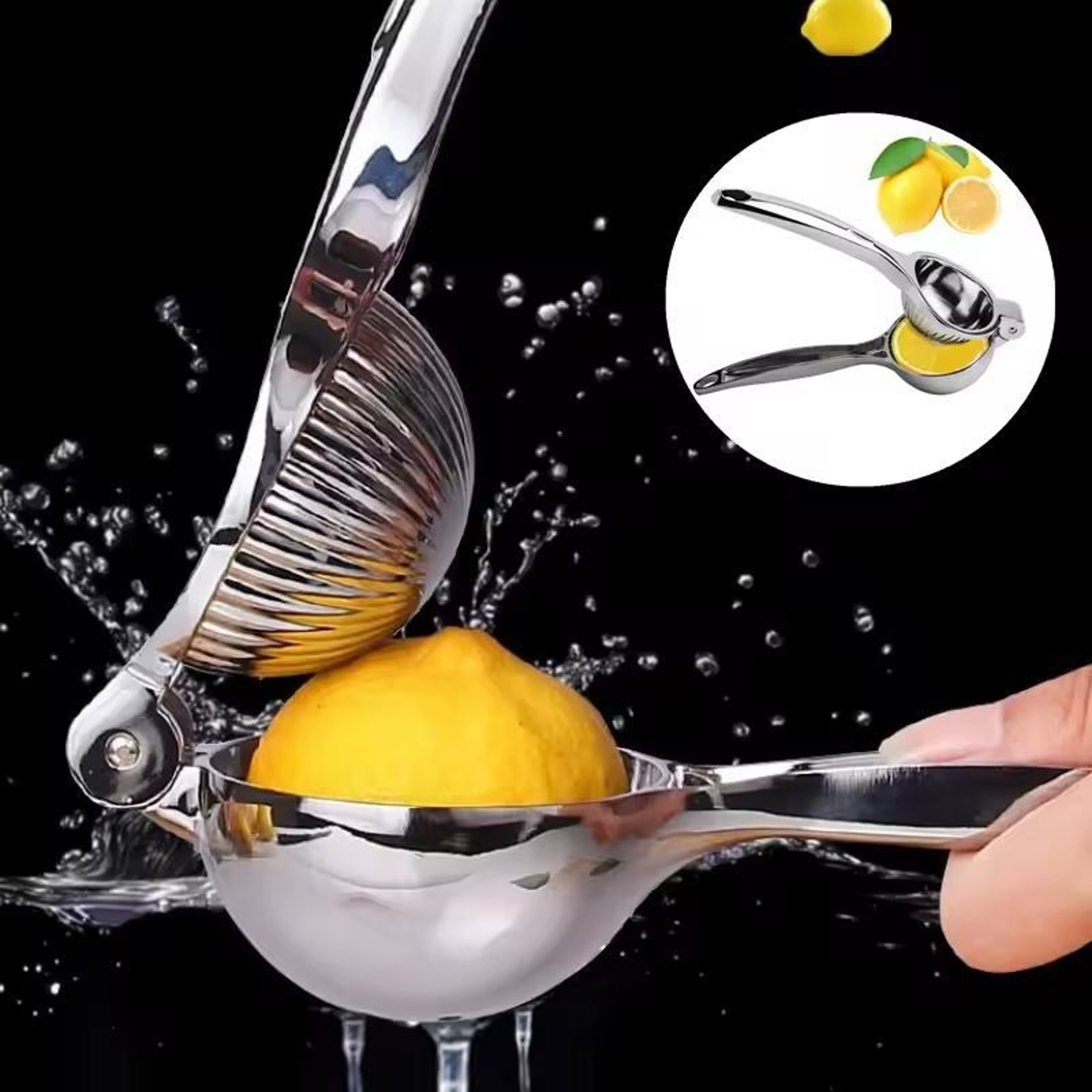Premium Handheld Citrus Juice Press  Zinc Alloy Manual Lemon  Orange Squeezer 0