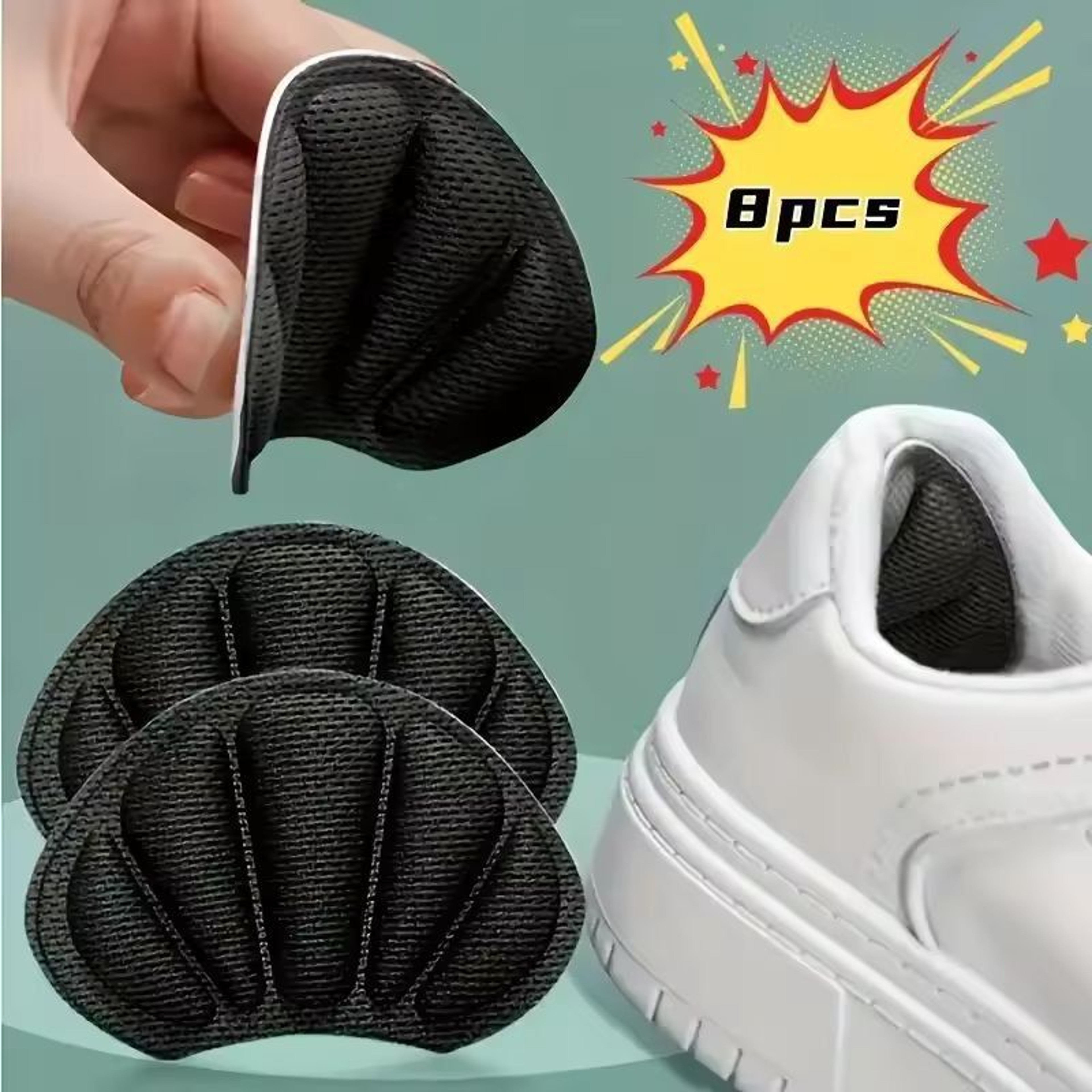 SecureStep 8Pack SelfAdhesive Heel Pads  AntiSlip Cushions To Prevent Heel Slipping  Blisters 4