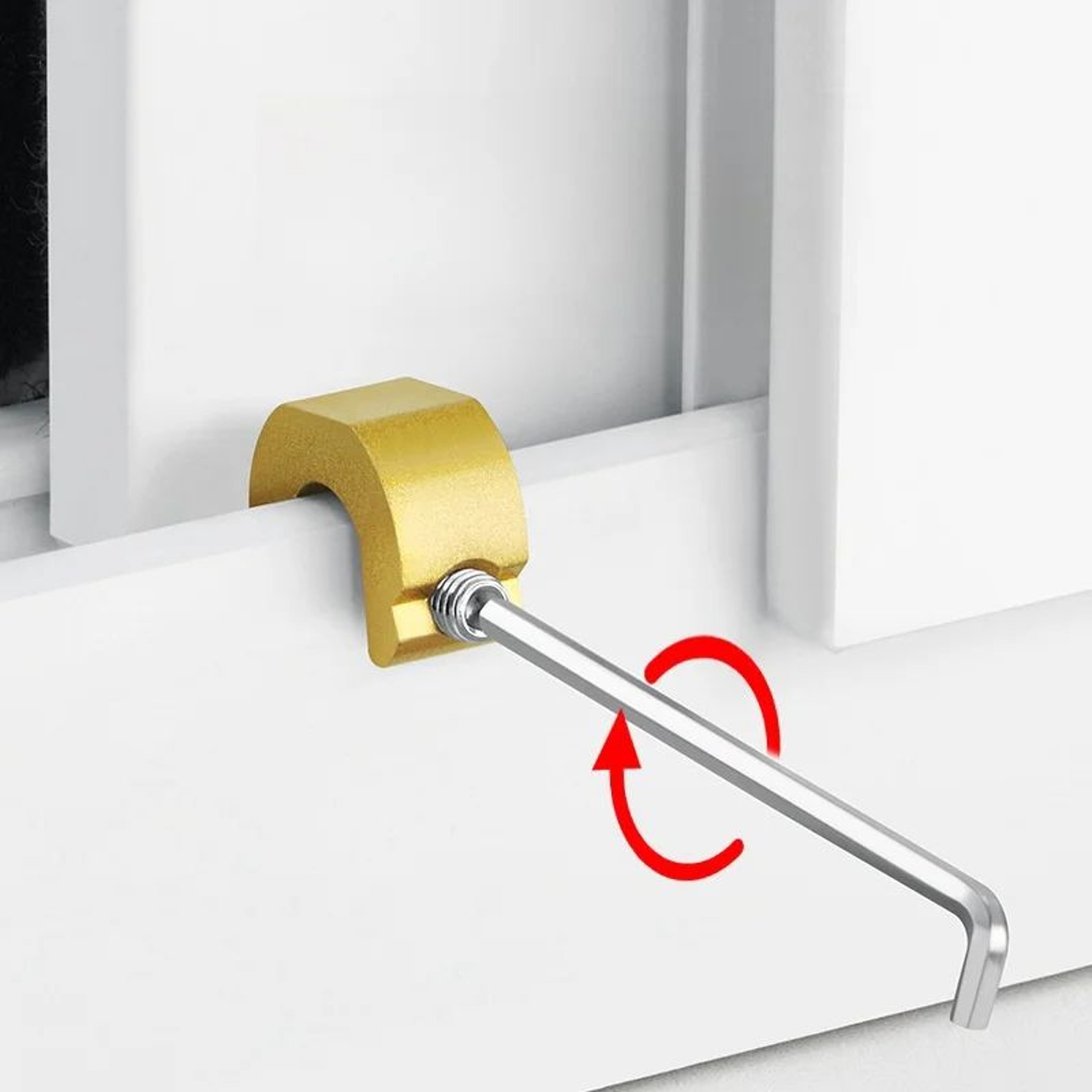 SecureGlide Aluminum Sliding Window  Door Stopper 3510 Pcs  AntiTheft  Child Safety Lock 5