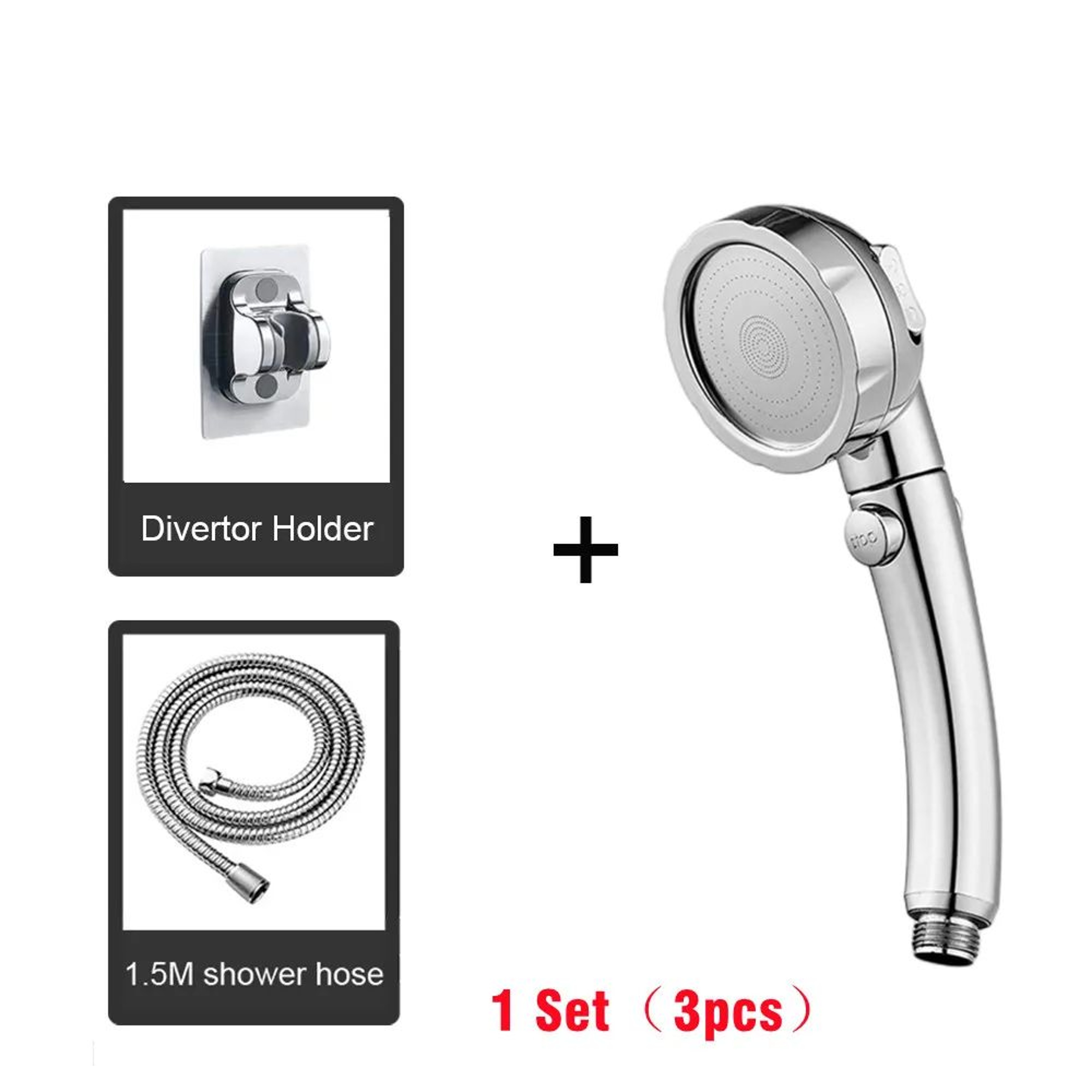 Detachable 3Mode HighPressure Handheld Rain Shower Head 9