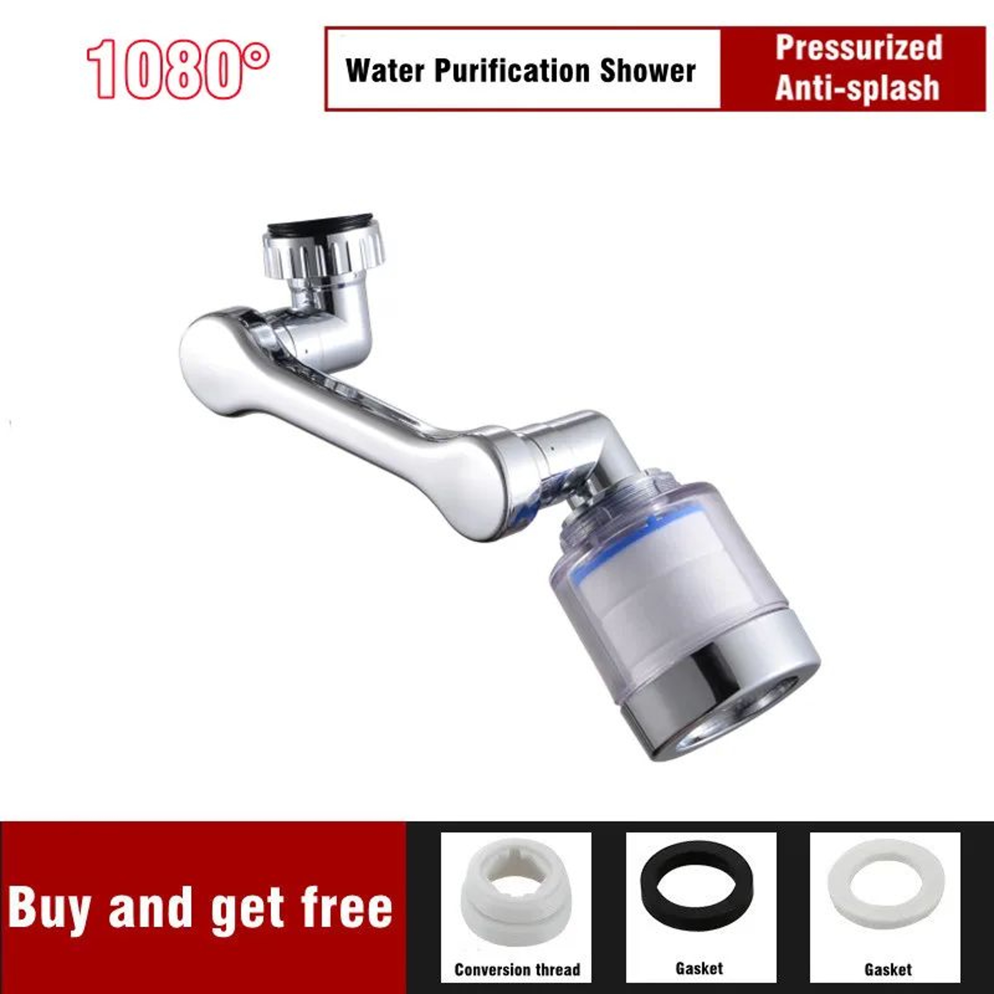 PureFlow Kitchen Faucet Water Filter  TapMounted Filtration For Chlorine  Heavy Metal Removal 12