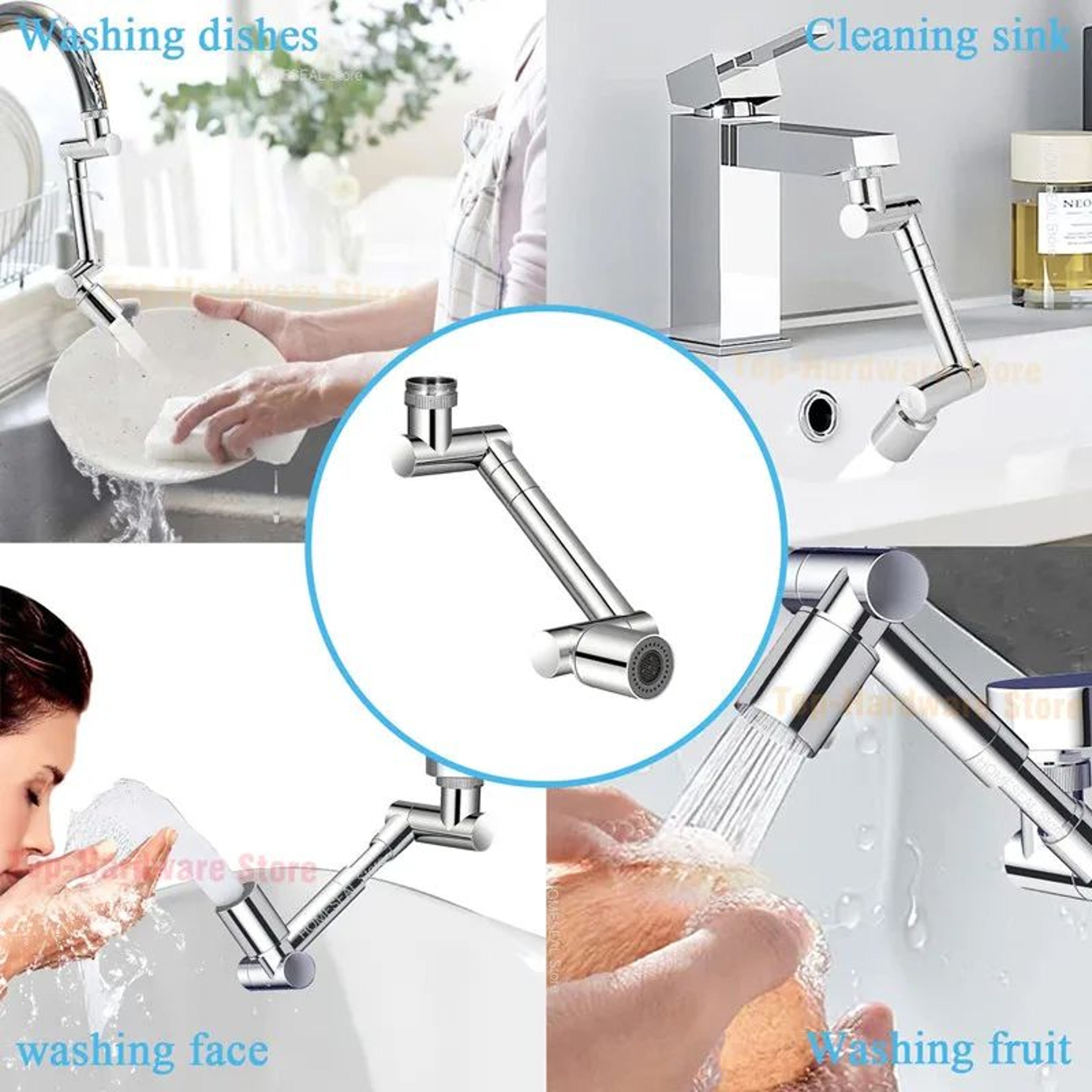 Rotatable 360 WaterSaving Faucet Aerator Adapter 5