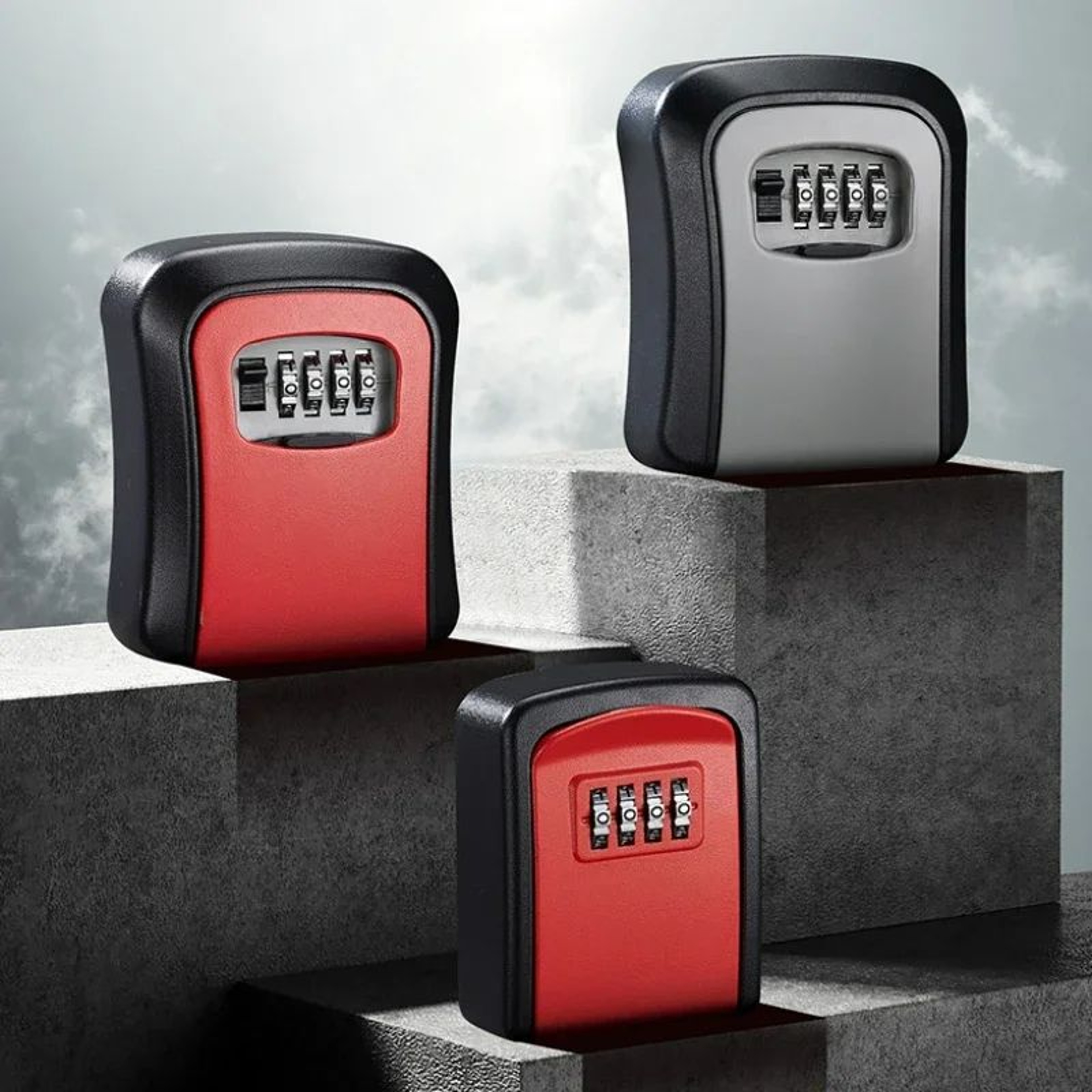Smart WallMounted Code Key Safe  Outdoor Resettable Password Lock Box For Spare Keys 0