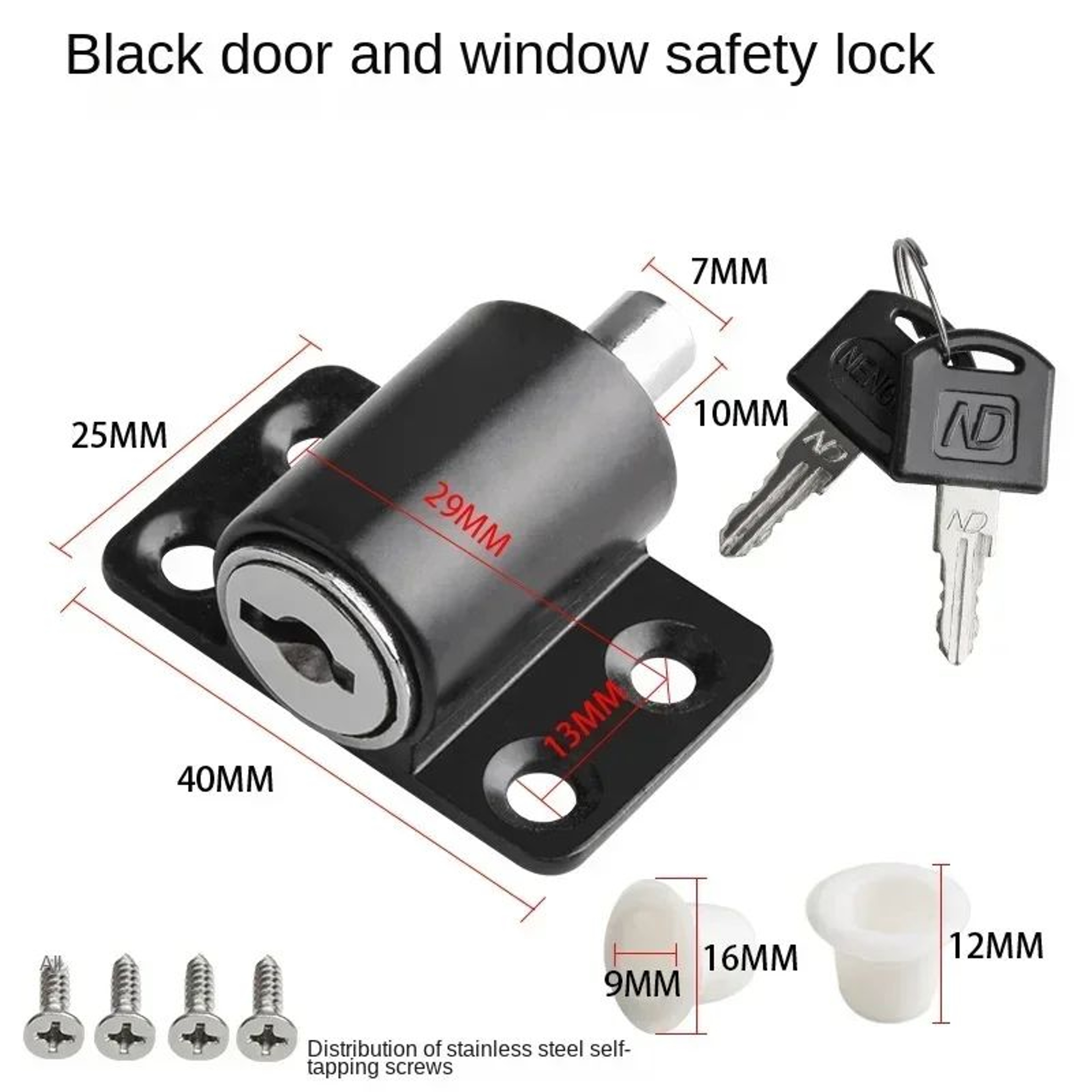 SecureLatch Sliding Window  Door Safety Lock  ChildProof Patio Lock Set 7