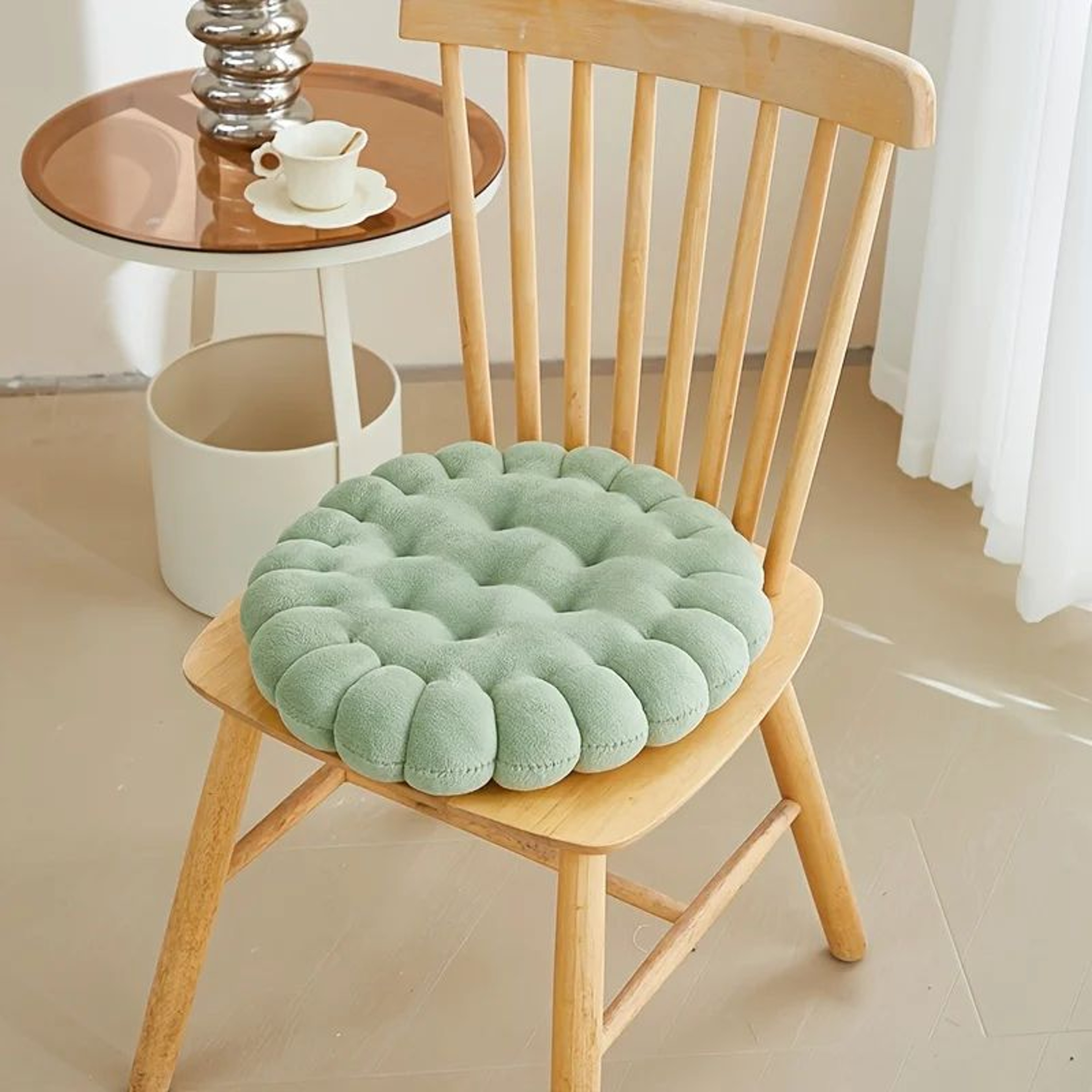 Cozy Biscuit Plush Cushion Chair Pad  Soft CookieStyle Tatami Back Pillow For Decor  Comfort 8