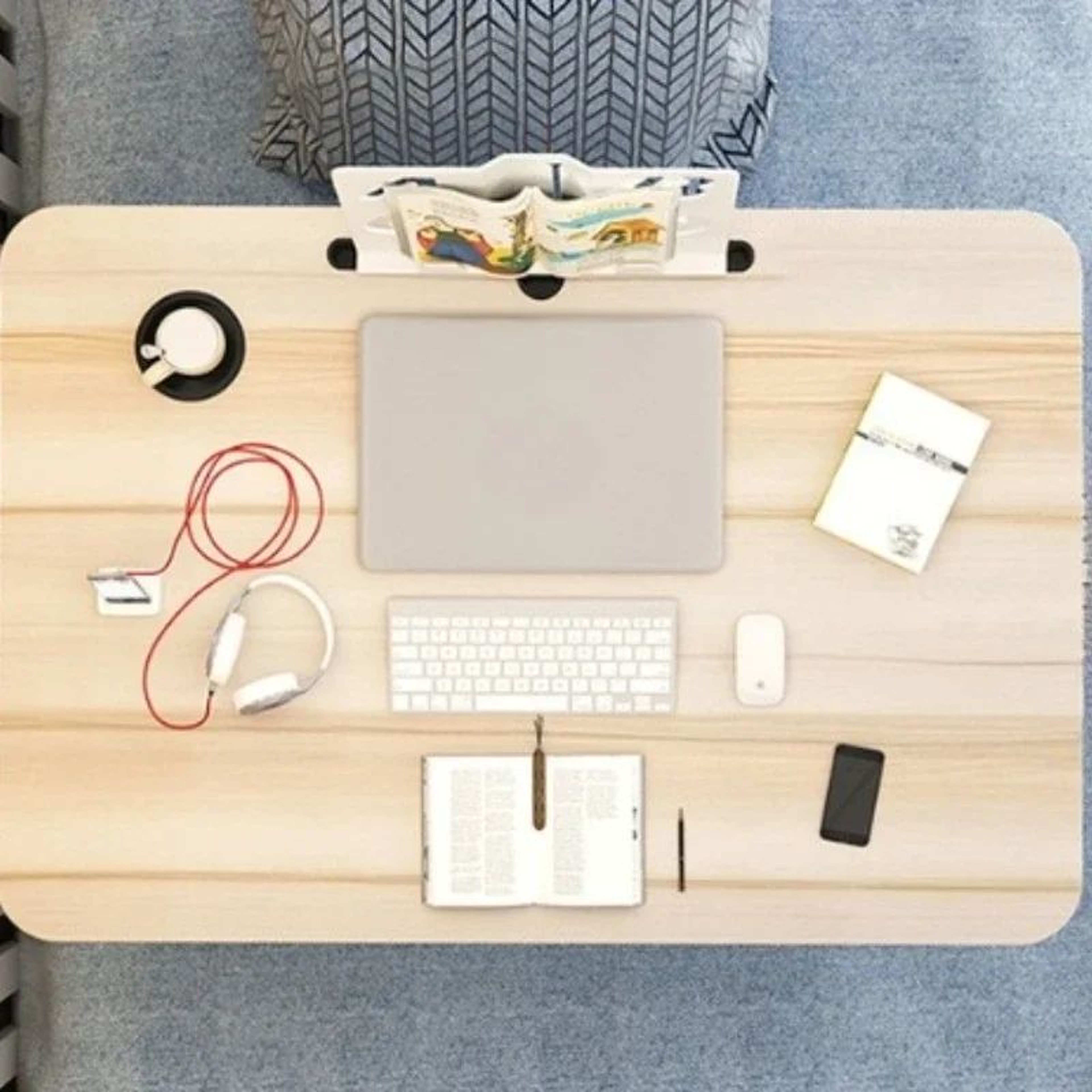 ErgoBreeze Portable Bamboo Lap Desk  Lightweight Foldable  ComfortFocused Workstation 0