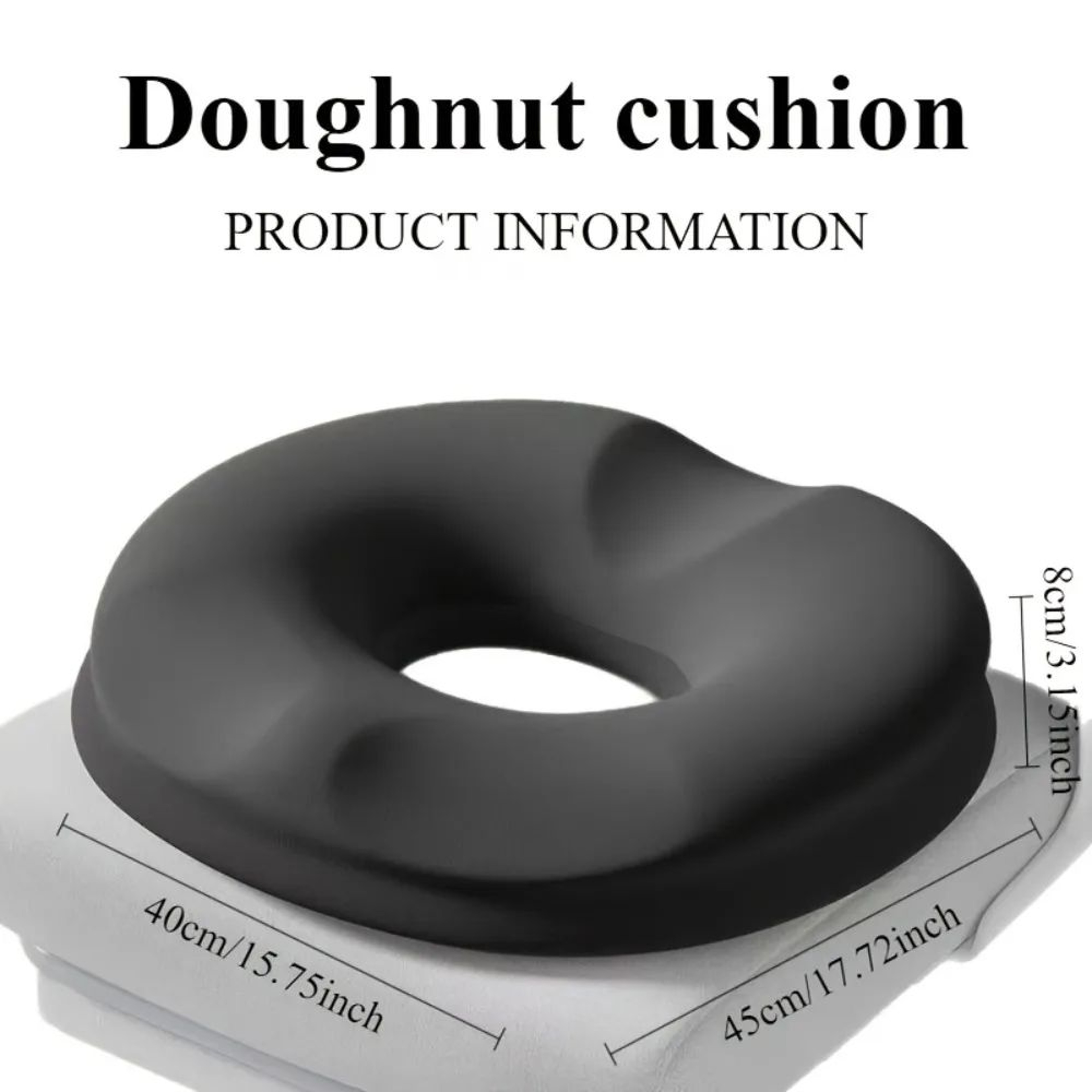 ComfortPlus Memory Foam Donut Cushion  Tailbone  Hemorrhoid Relief Seat Pad 2