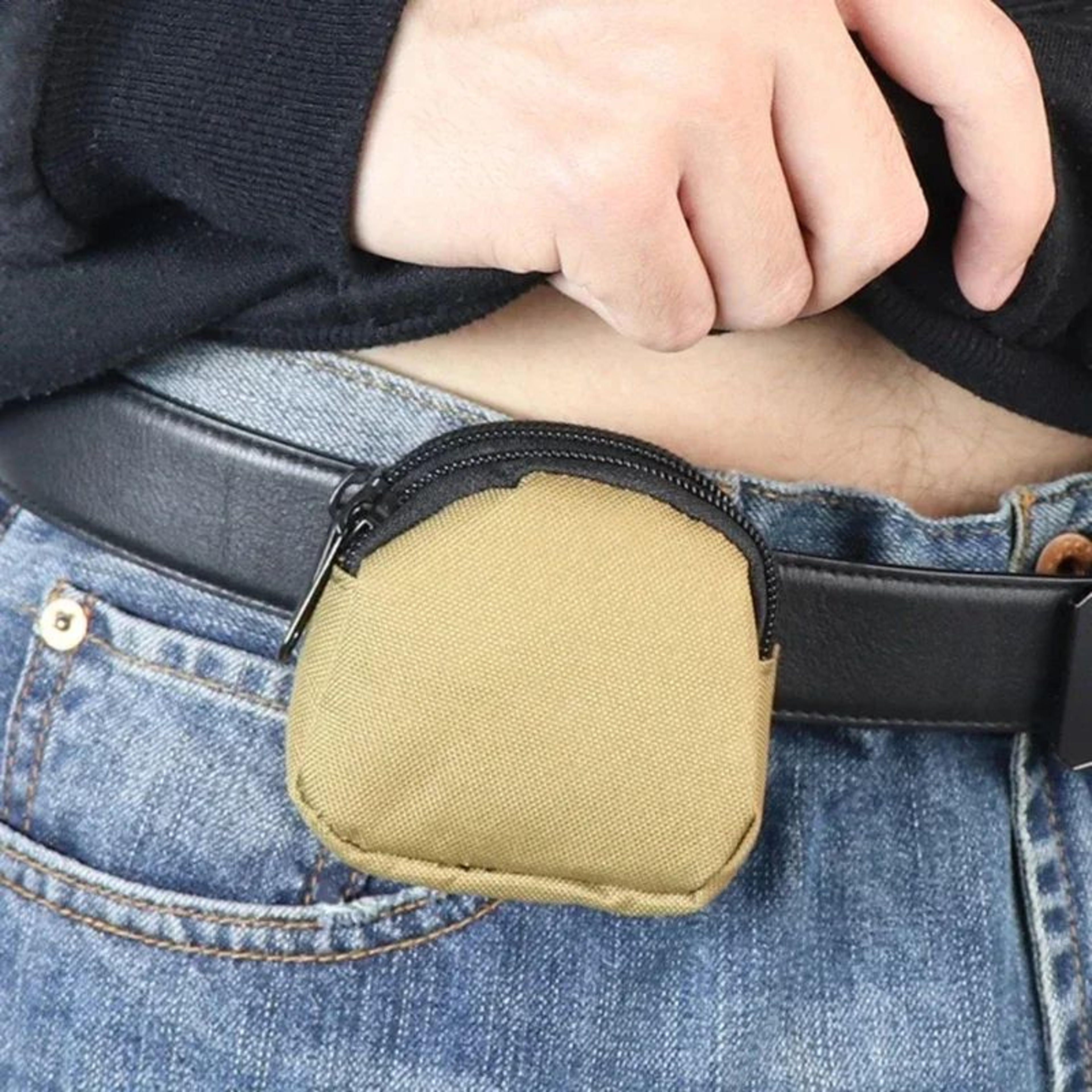 Tactical Nylon DoubleZipper Molle Coin  Card Waist Belt Pouch 6