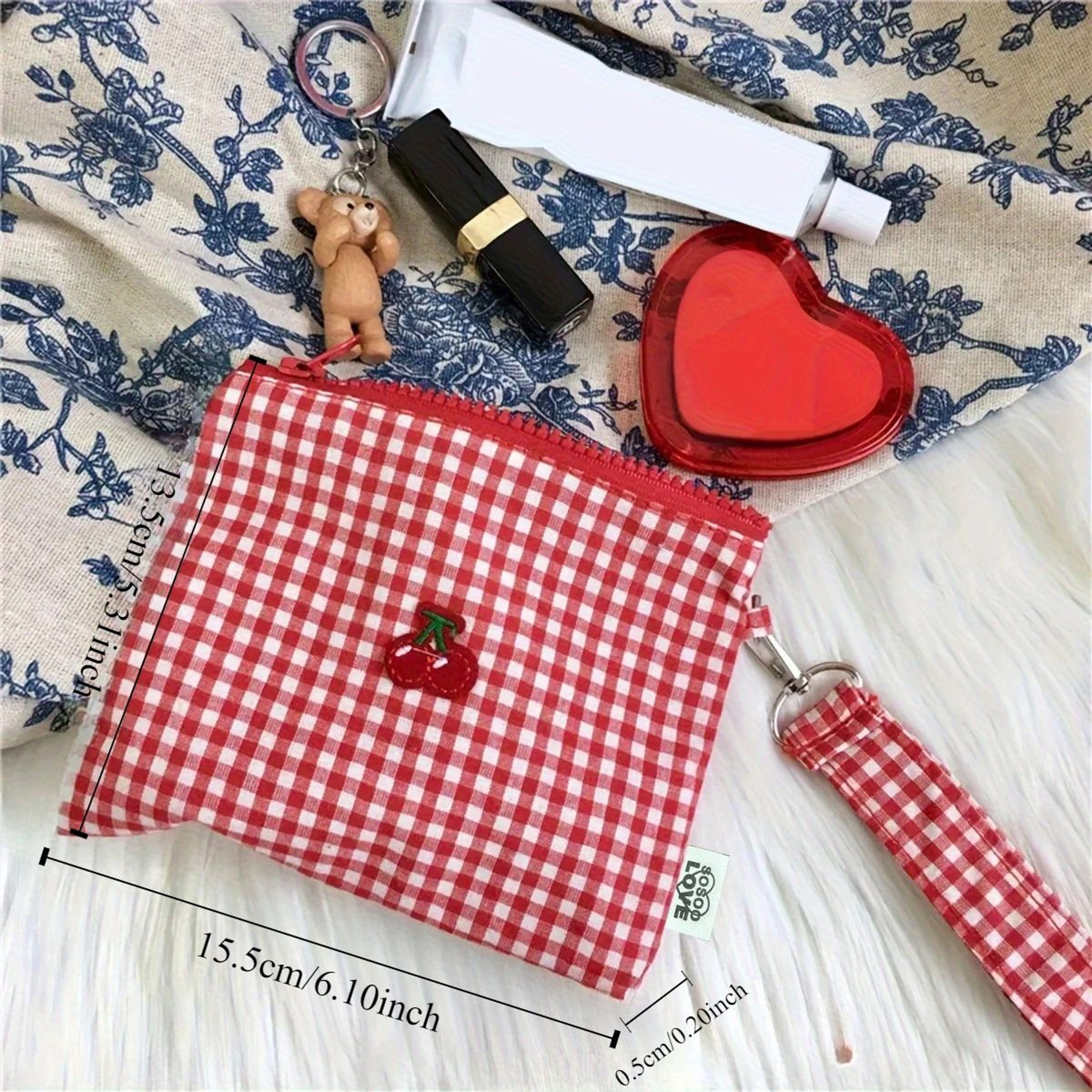 CherryCanvas LargeCapacity Travel Makeup Bag 1