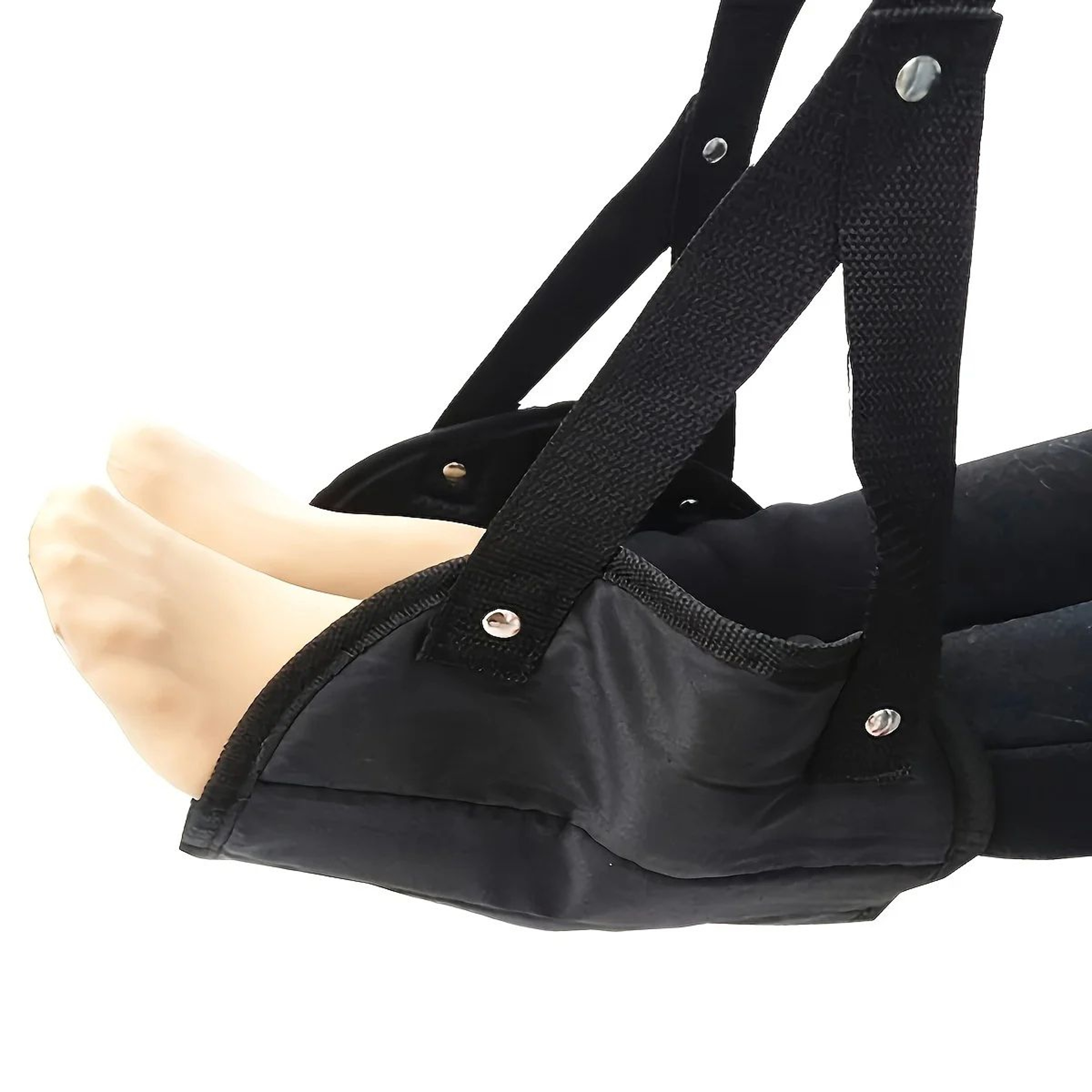 Adjustable Travel Foot Hammock For Airplane  Office Comfort 4