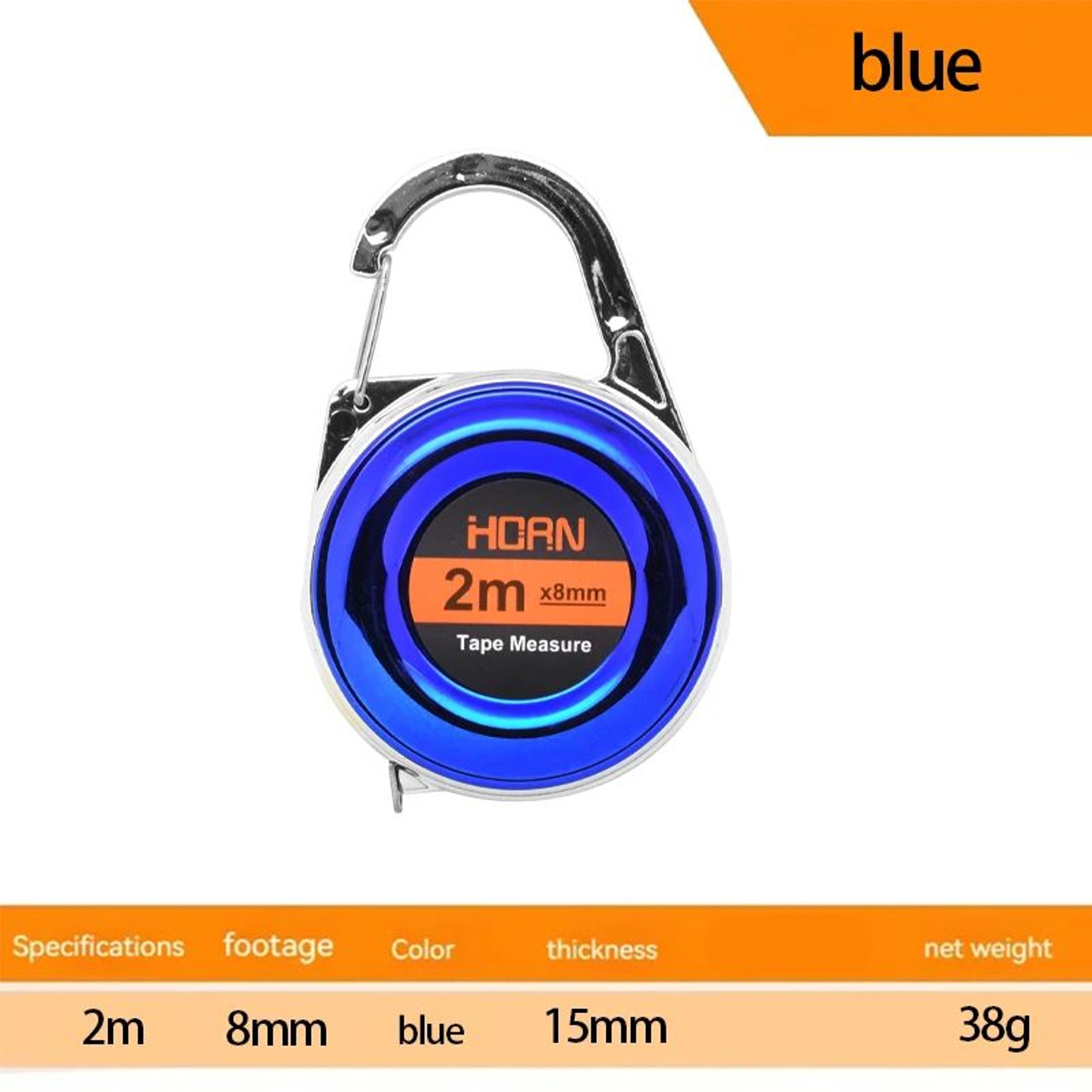 Mini Steel Keychain Tape Measure  PocketReady 2M Ruler For Everyday Precision 6