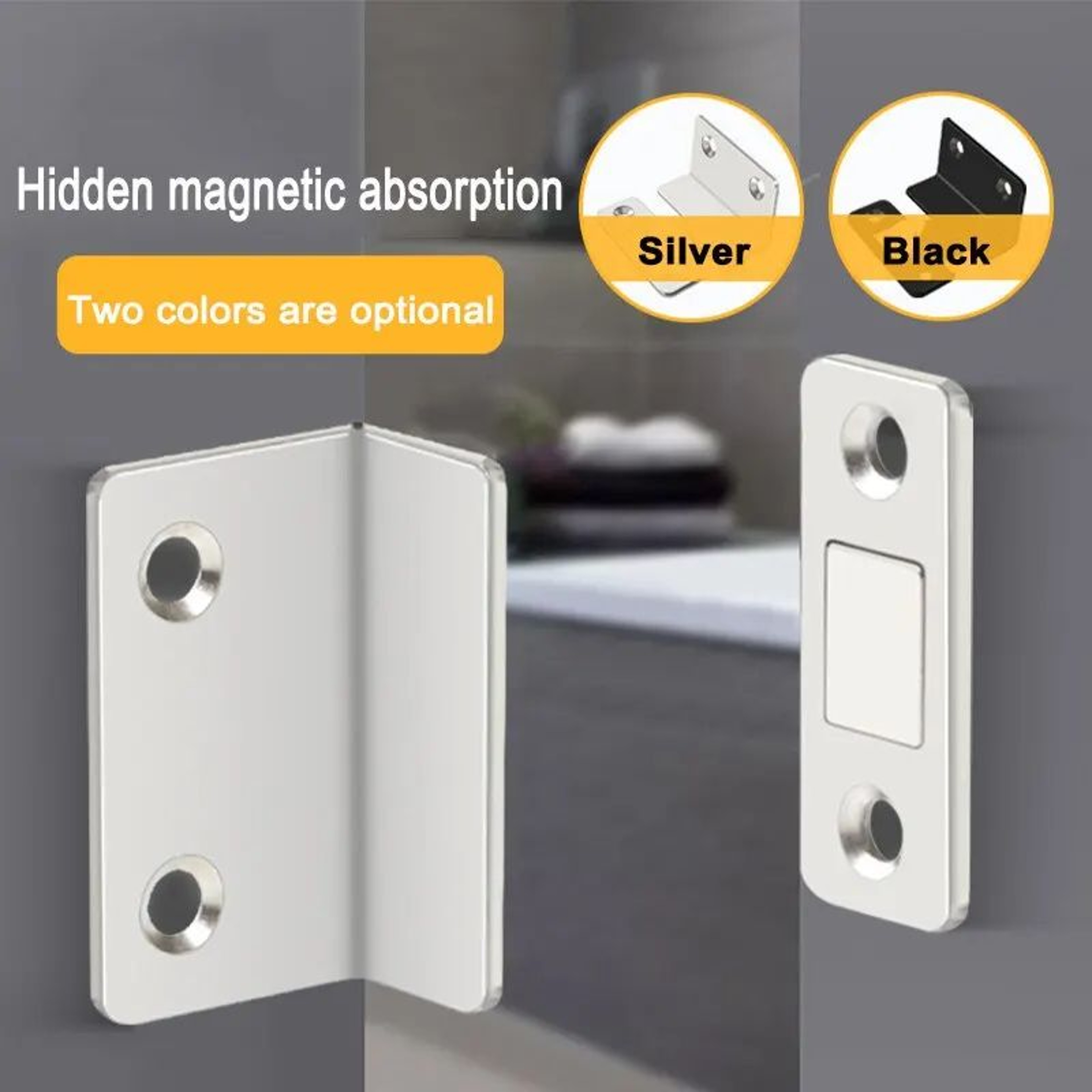 UltraThin Magnetic Latch Door Closer  Invisible Cabinet Catch For Secure Quiet Closure 0