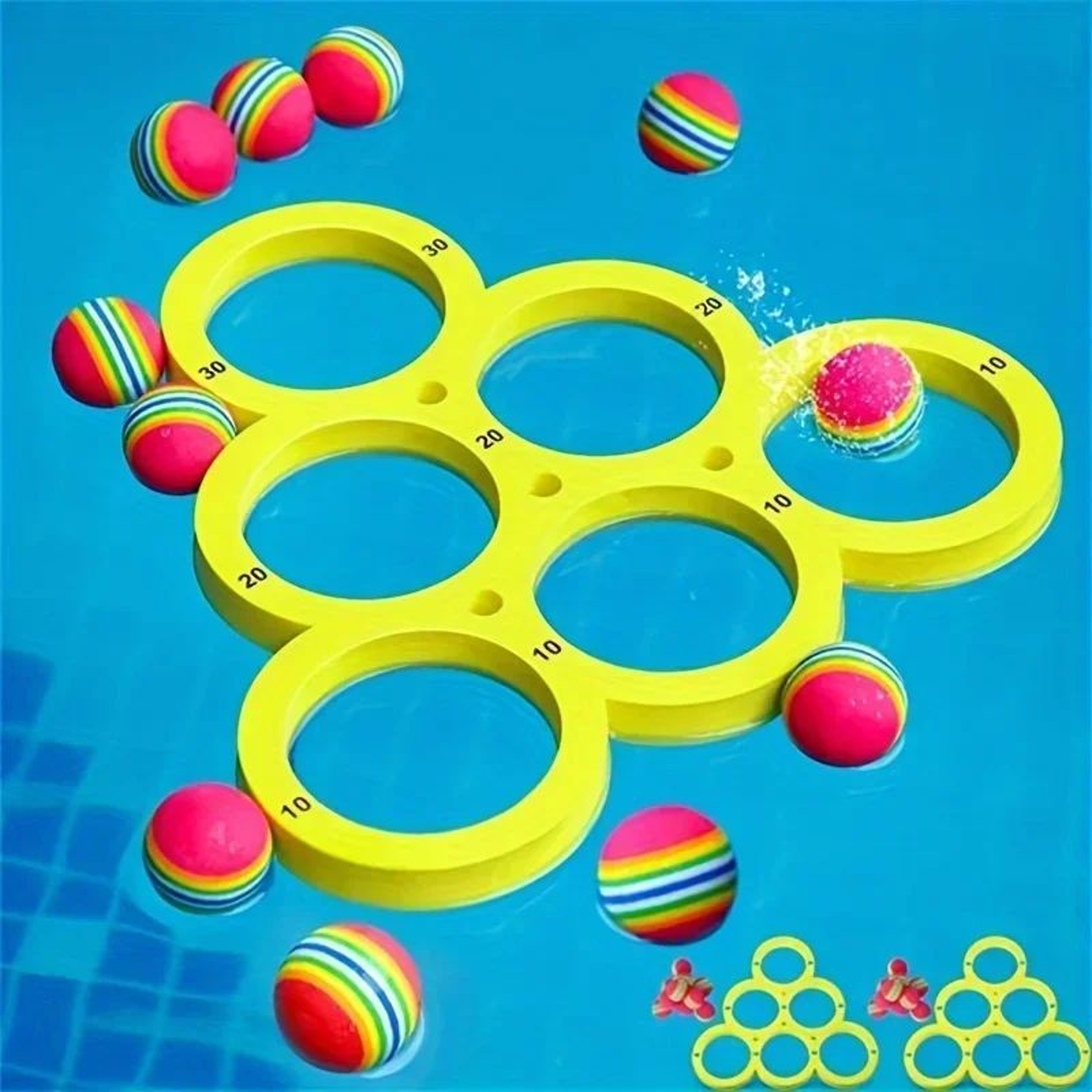 SplashMax Floating Pool Game Ball  Durable EVA Water Splash Toy For Summer Fun 0