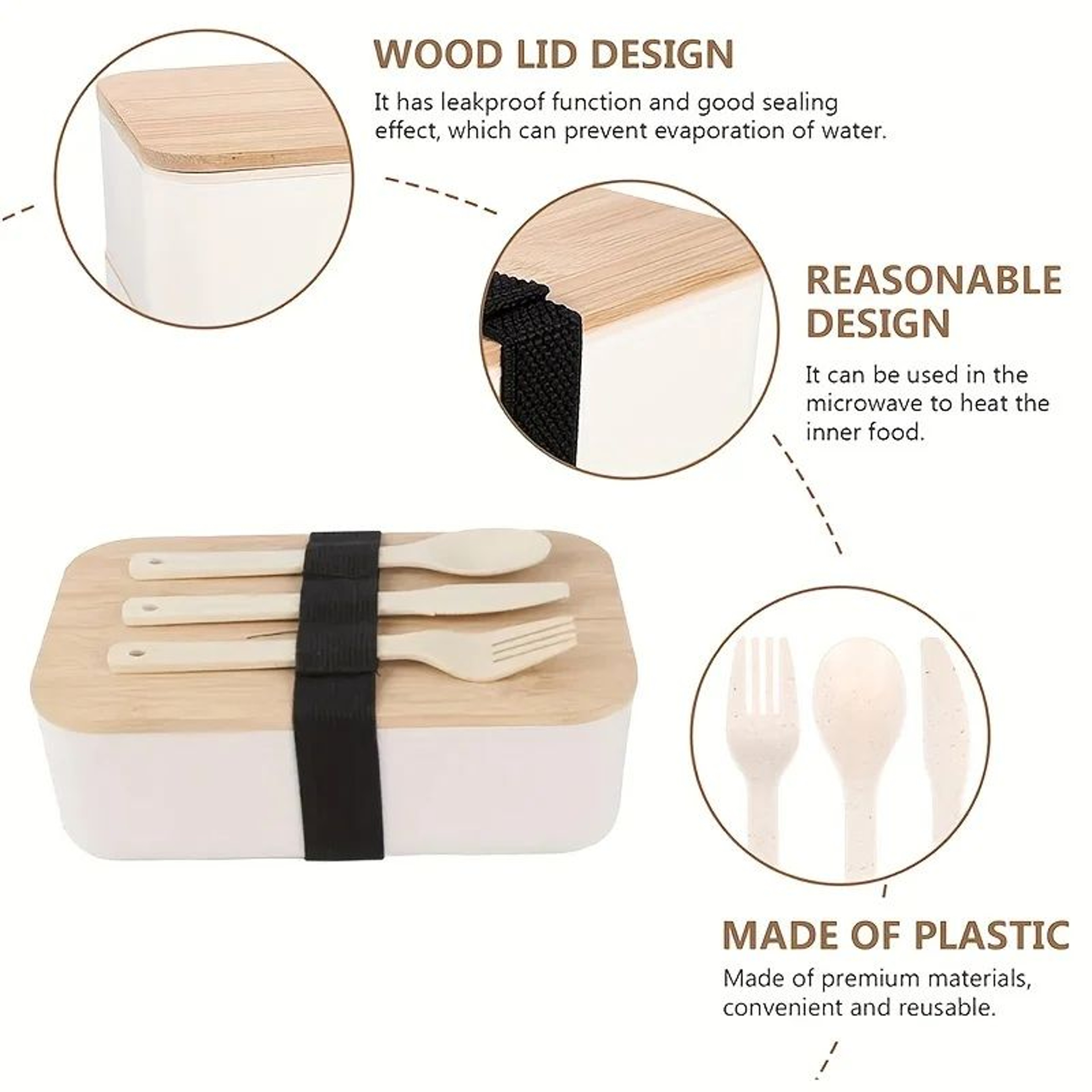 EcoFresh Bamboo Lid Lunch Box Set 3