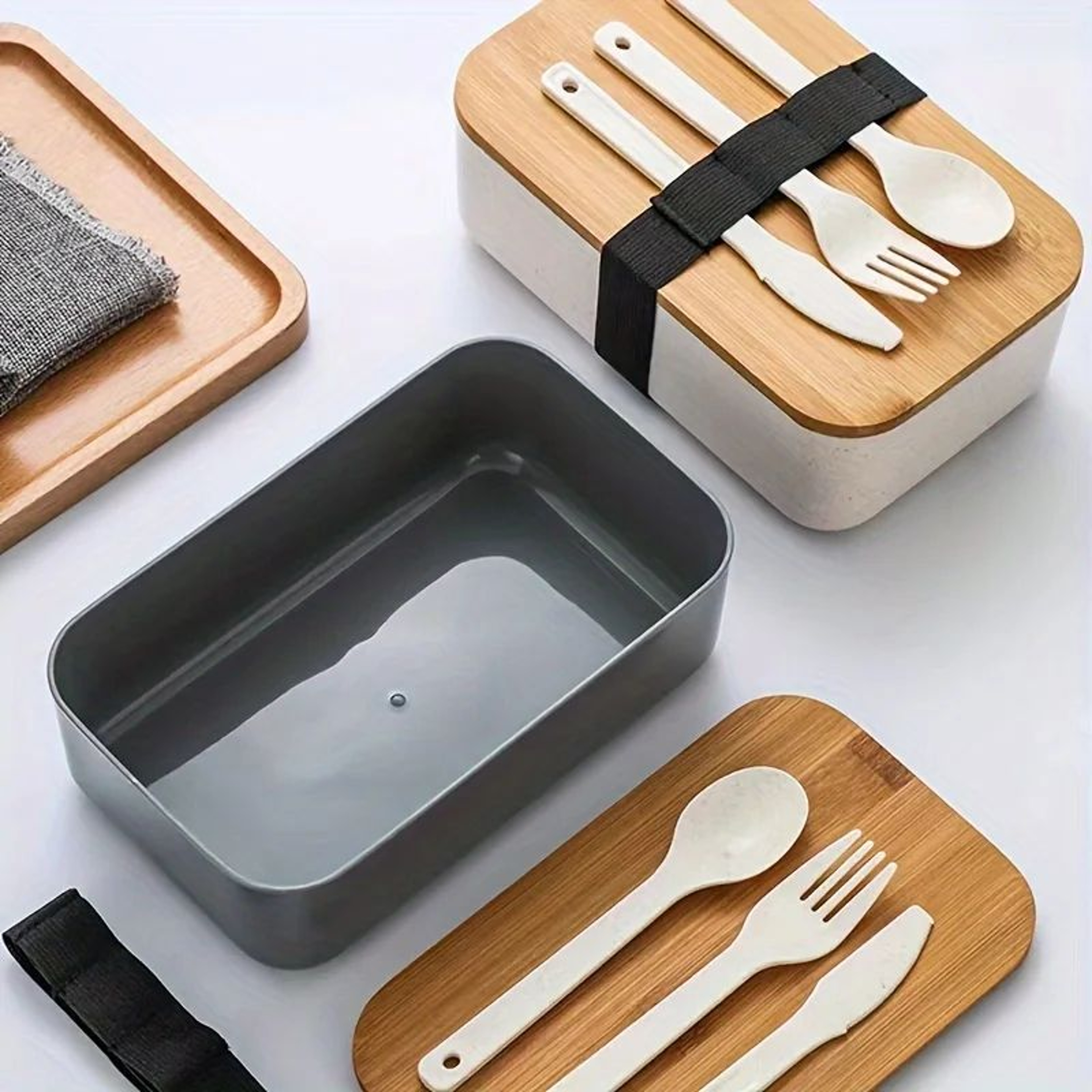 EcoFresh Bamboo Lid Lunch Box Set 5