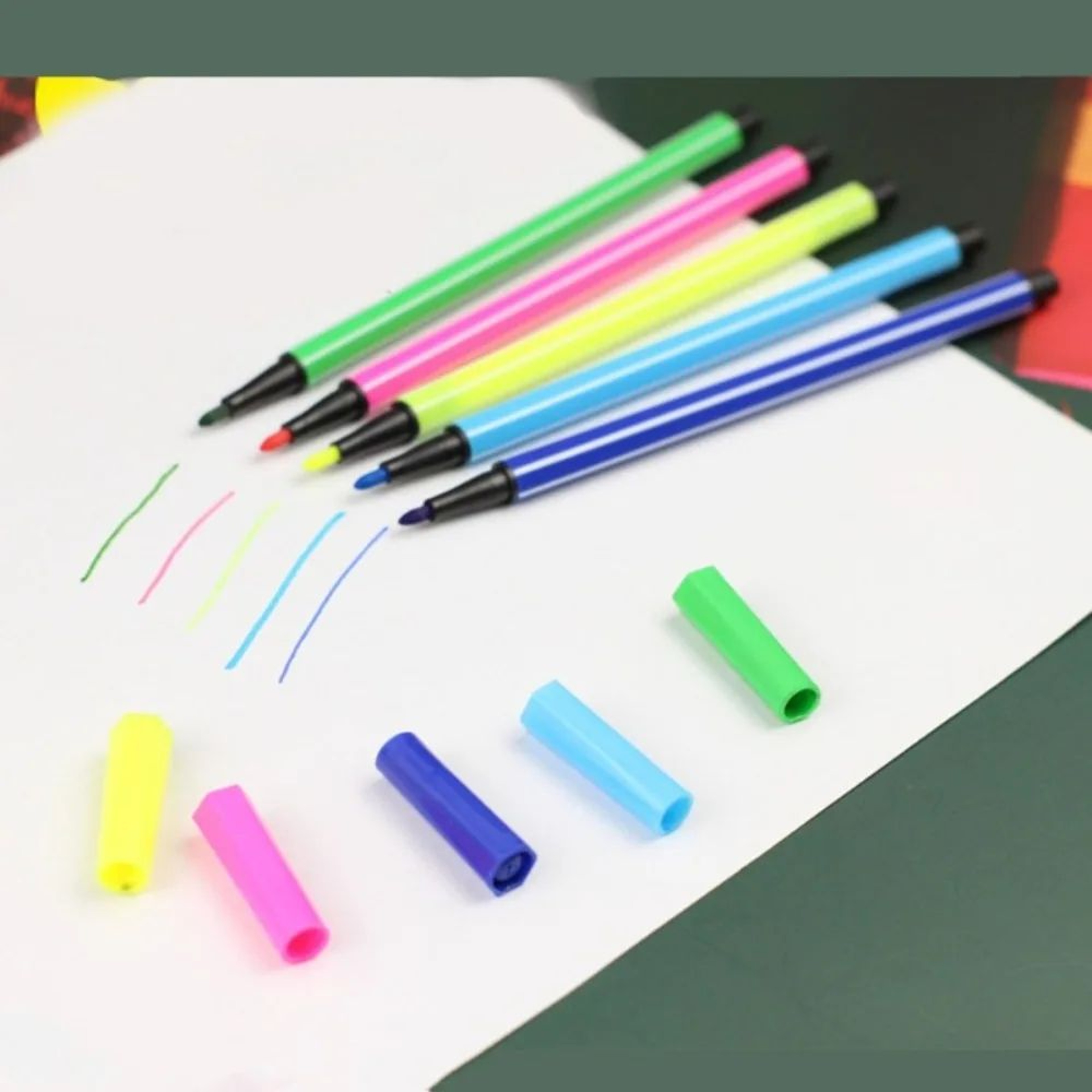 Premium Washable Colored Markers  12182436Color Artist Drawing Set For Students  Hobbyists 3