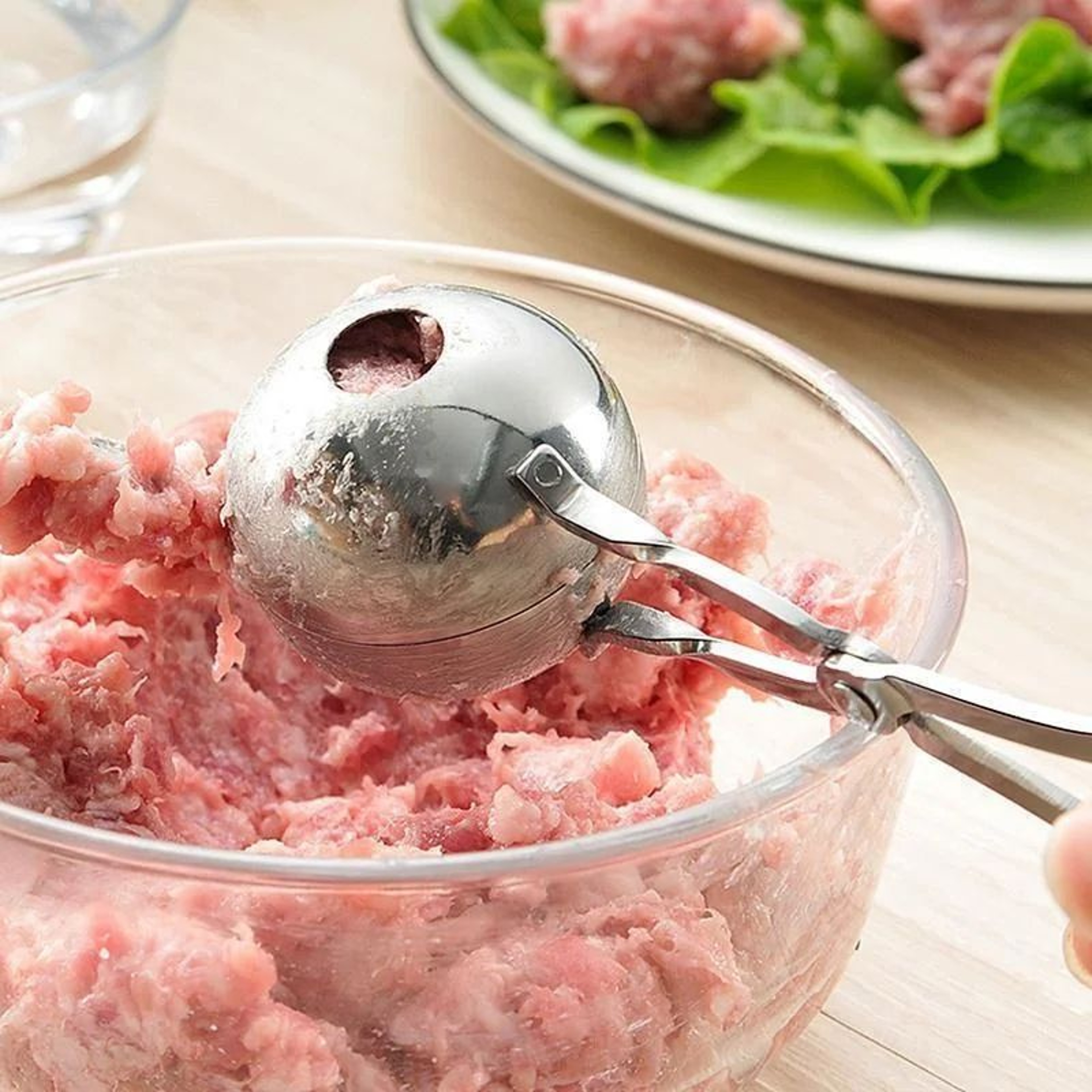 Stainless Steel Meatball  Rice Ball Maker  NonStick Handheld Shaping Tool 3