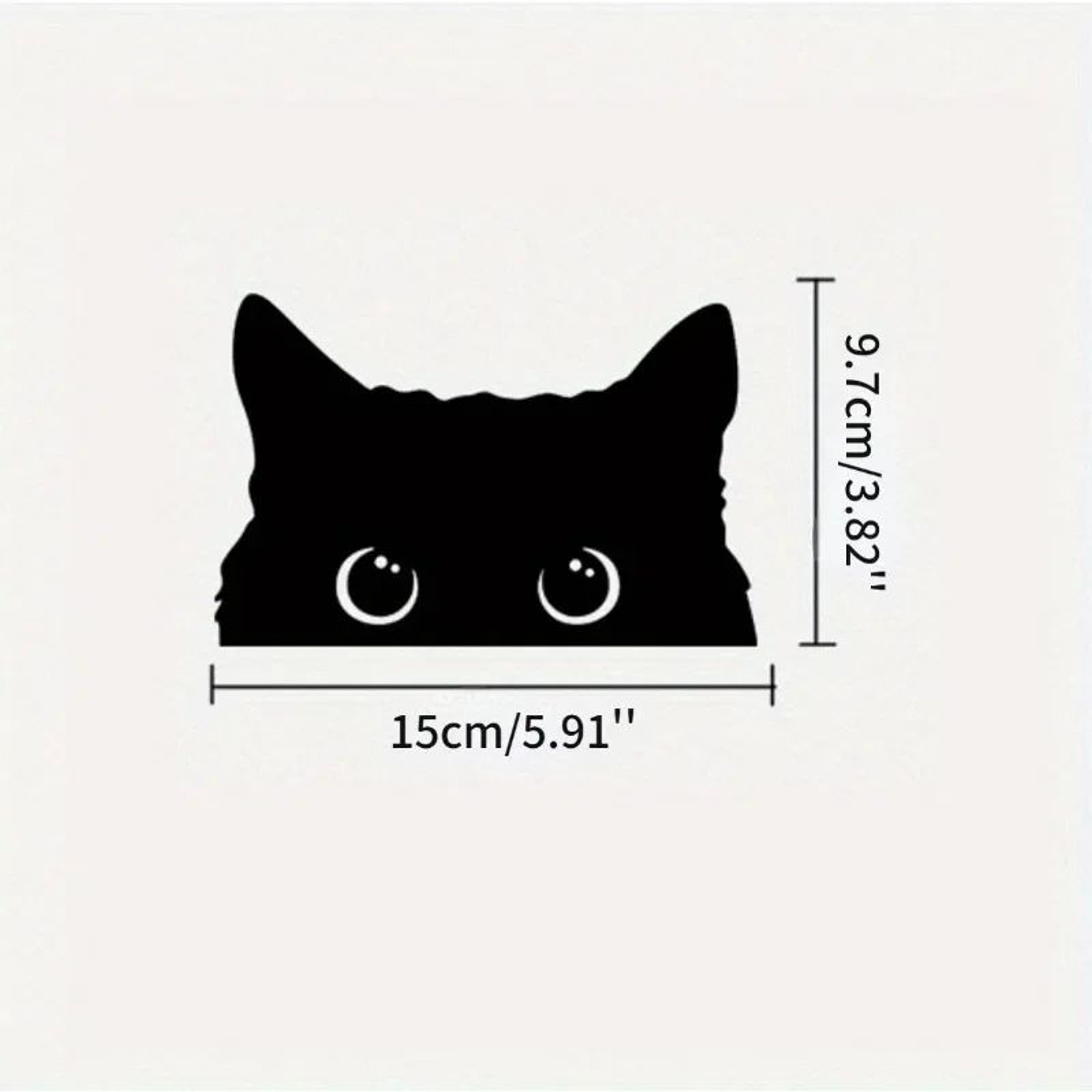 Playful Cat Vinyl Car Sticker  Waterproof Cute Eyes Car Decal 7