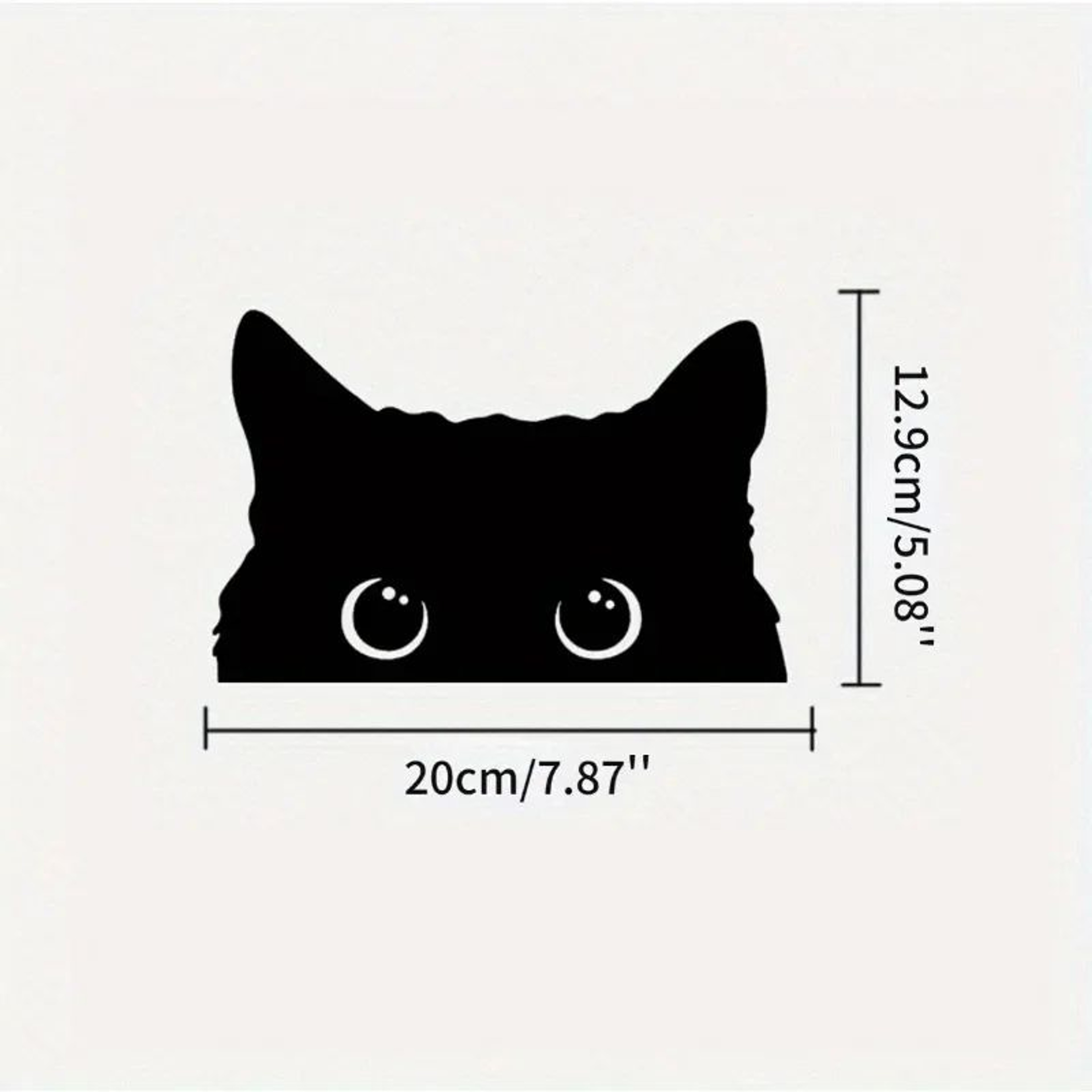 Playful Cat Vinyl Car Sticker  Waterproof Cute Eyes Car Decal 8